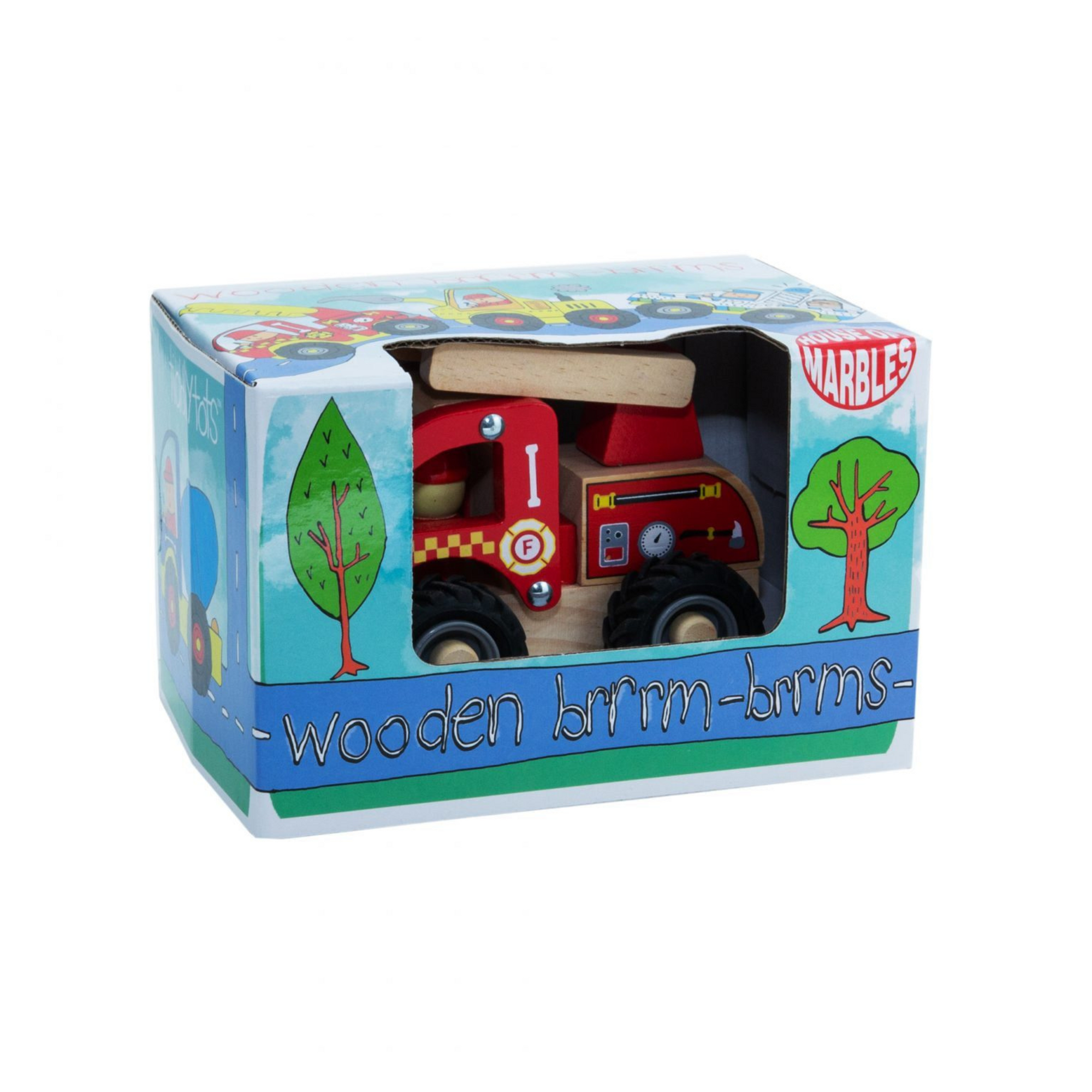 House of Marbles Wooden Brrm-Brrm Emergency Vehicles