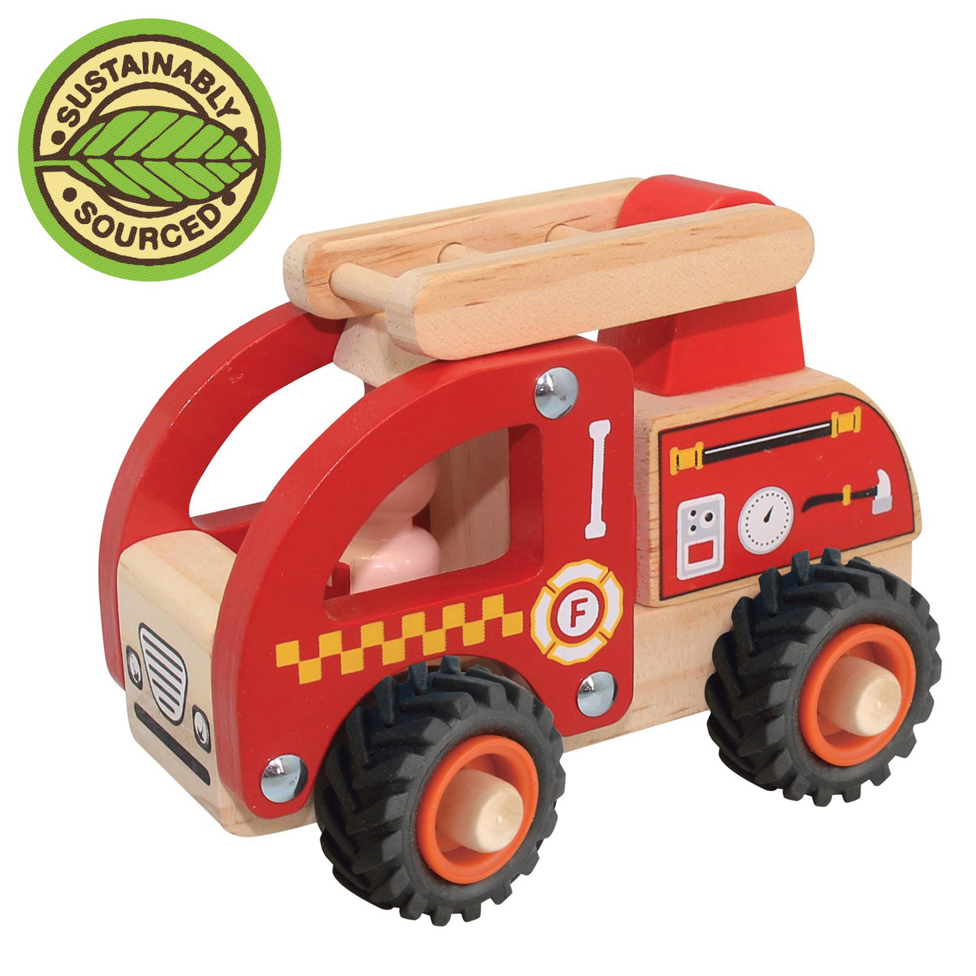 House of Marbles Wooden Brrm-Brrm Emergency Vehicles