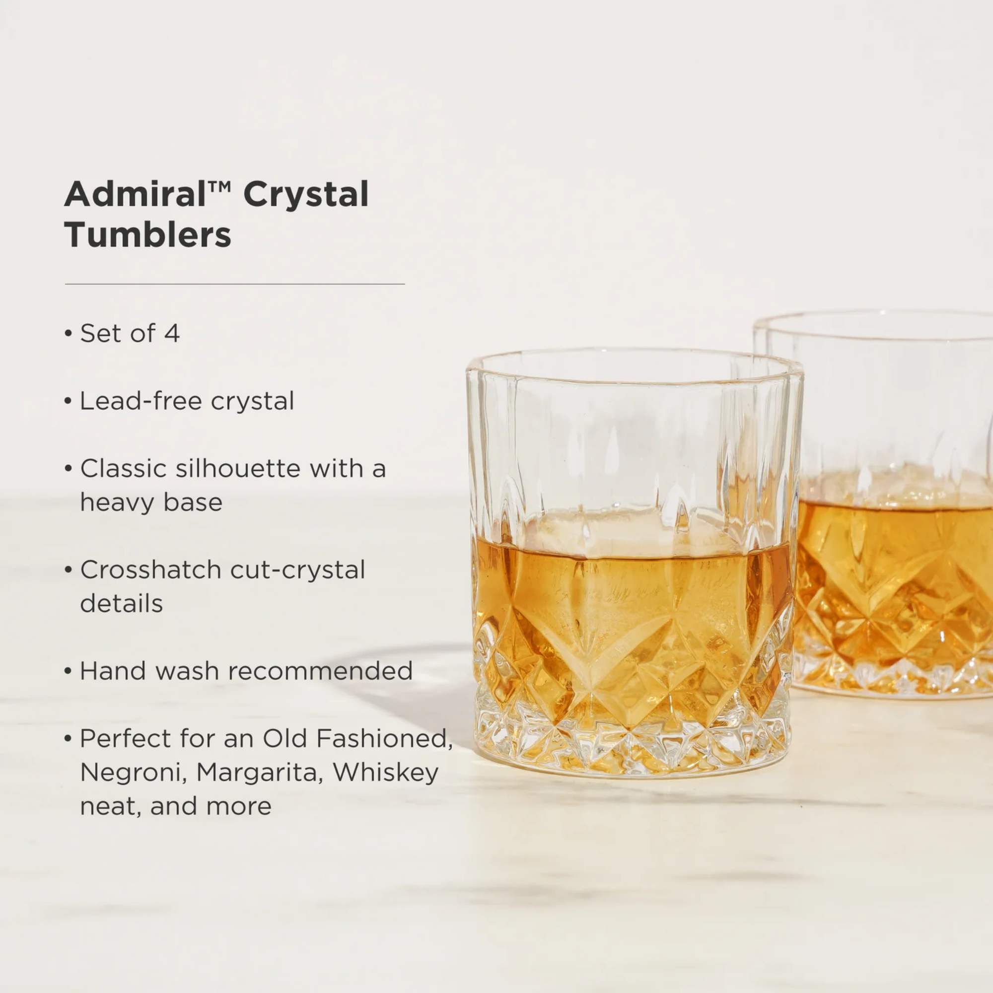 Viski Admiral Martini Glasses