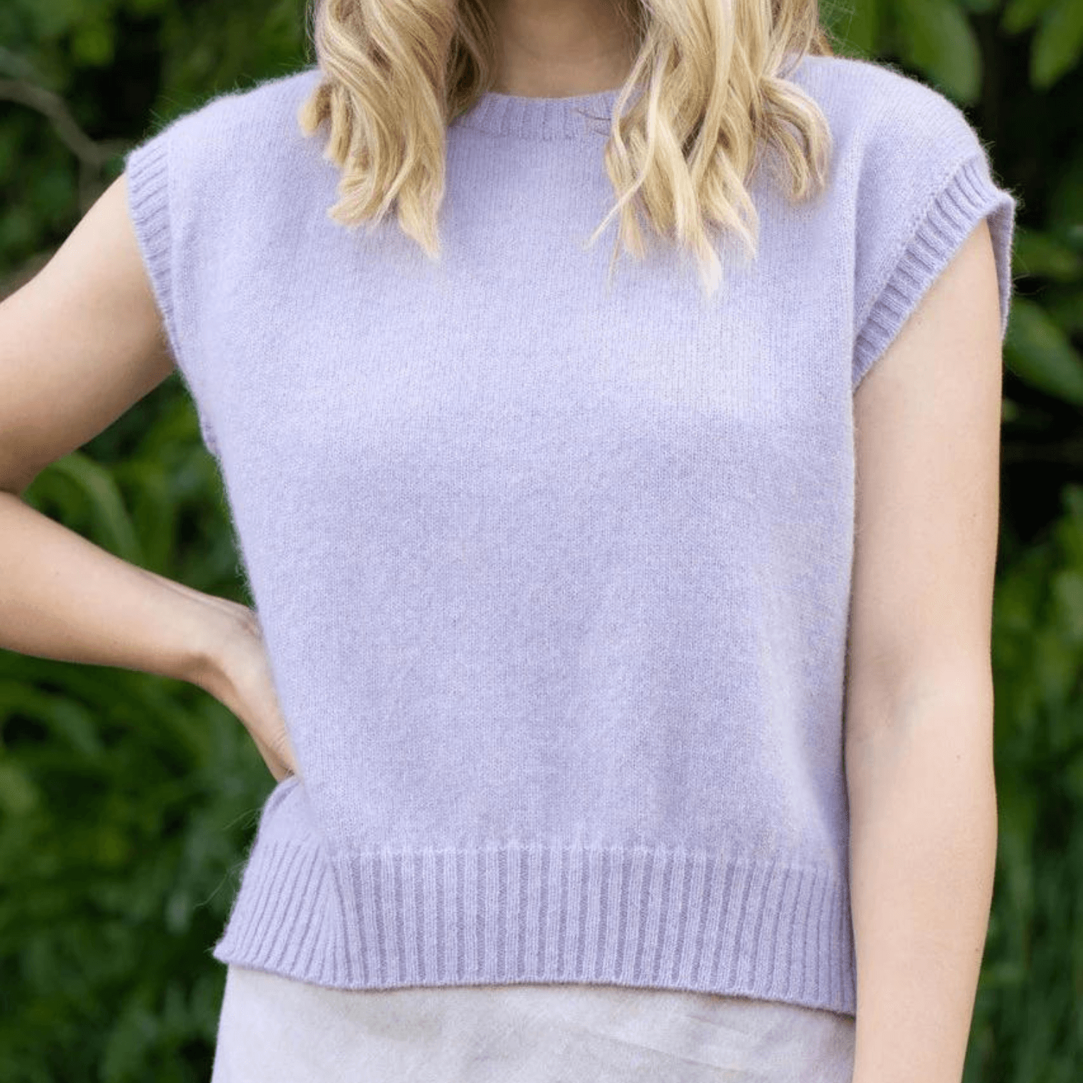 Lothlorian Knitwear Alpaca Plain Crew Neck Vest