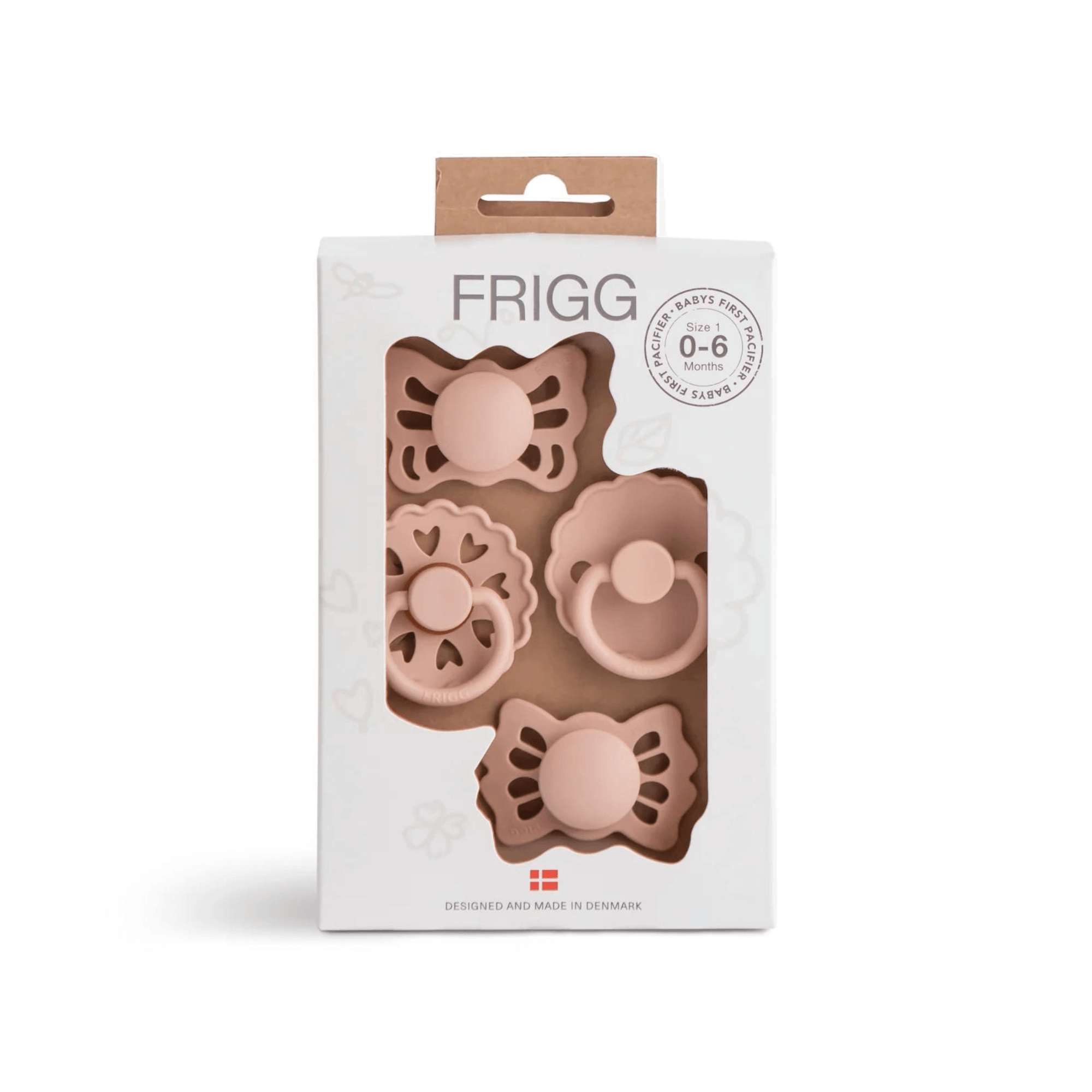 FRIGG 0-6 Baby set Floral heart 4 PACK