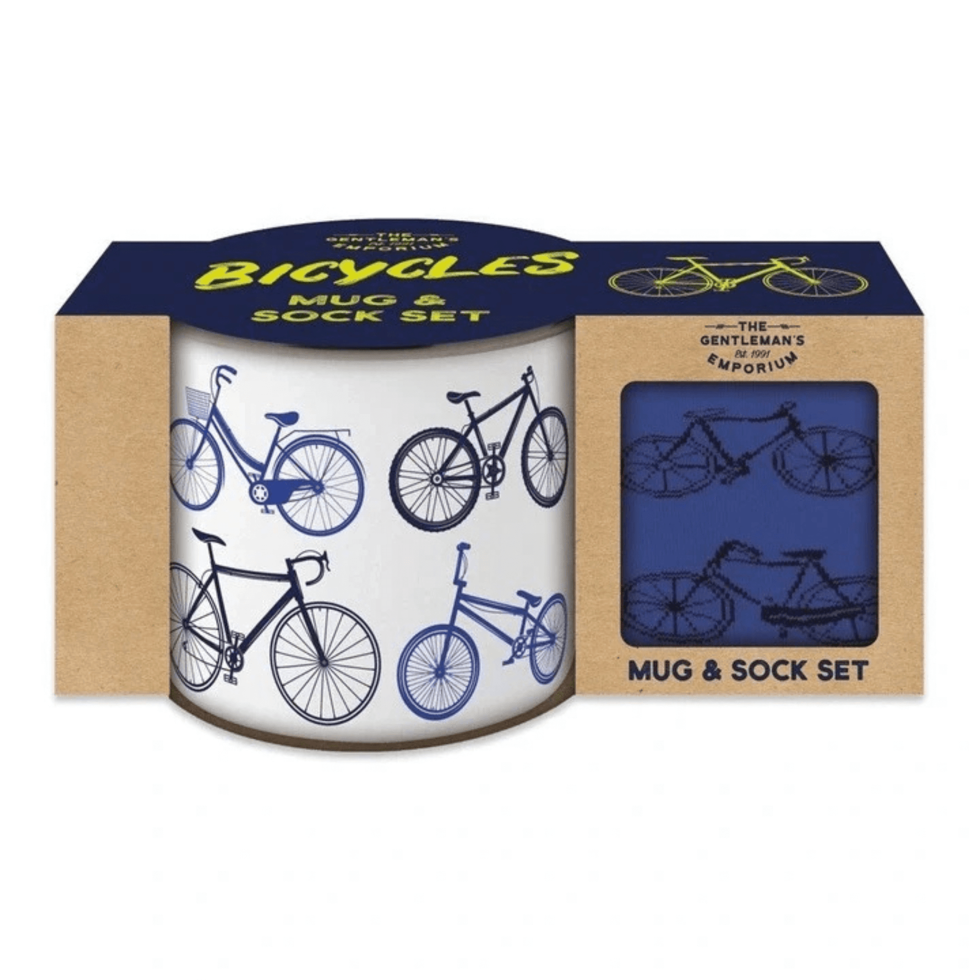 Gentleman's Emporium Bike Enamel Mug Sock