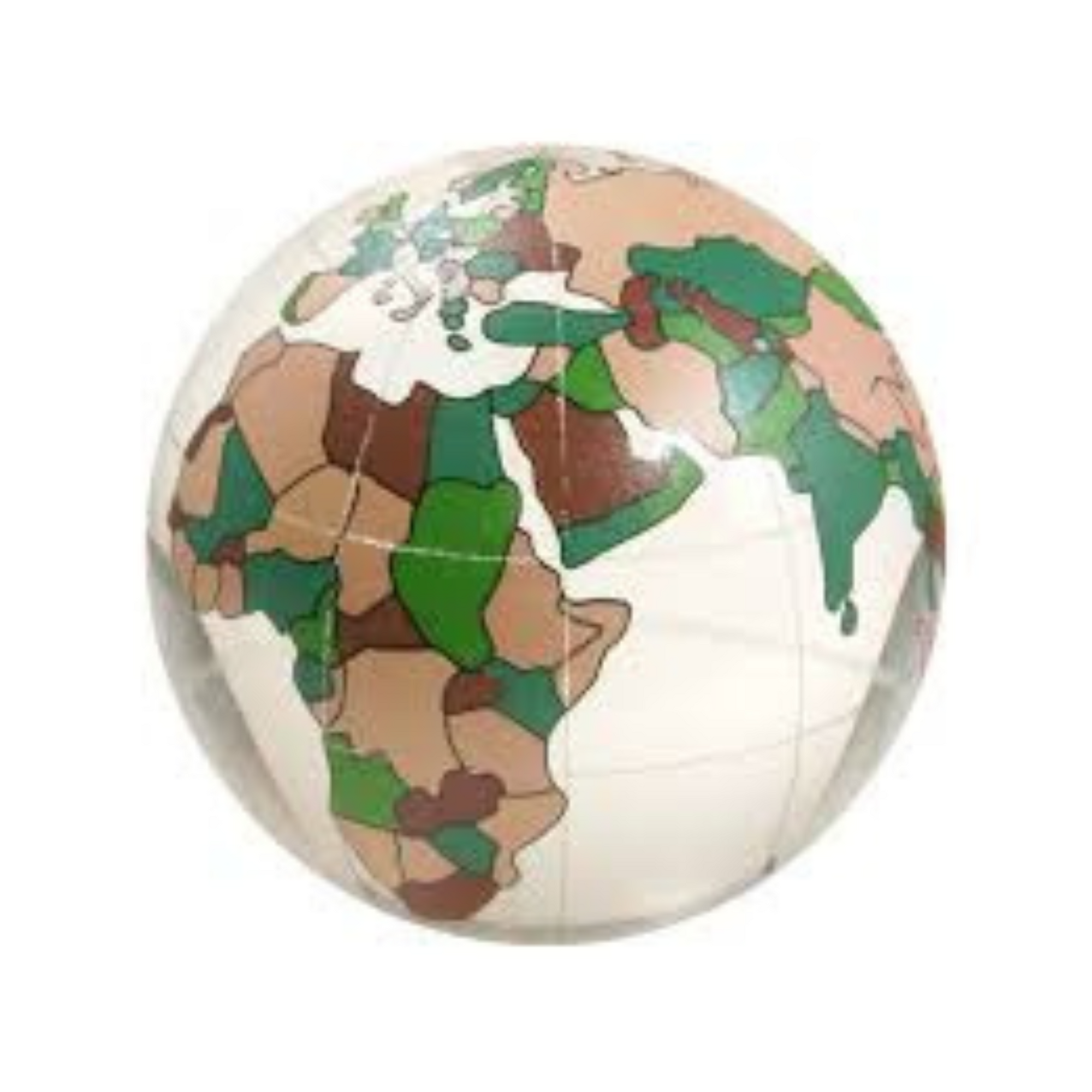 House of Marbles Colour on Clear Earth Map Marble