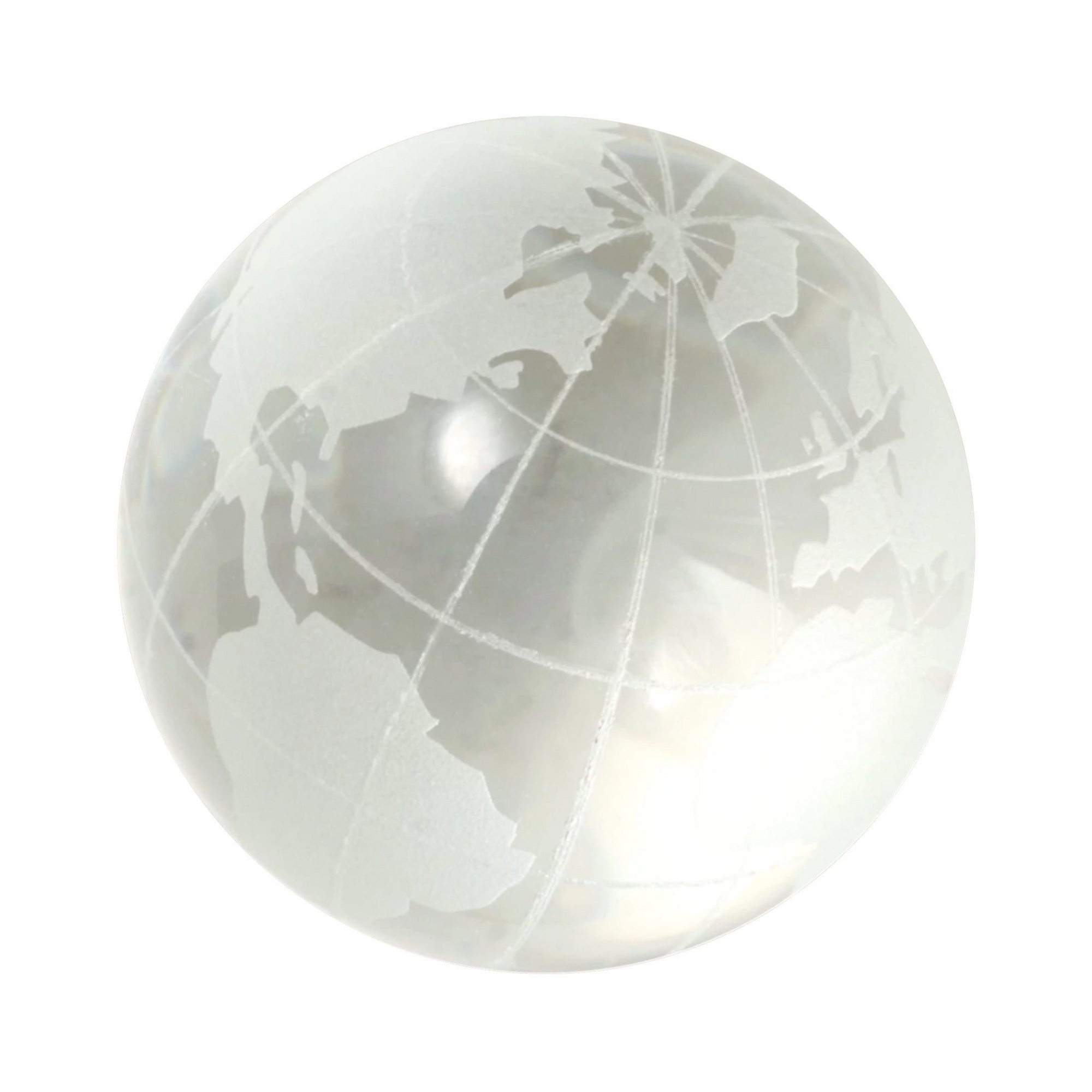 House of Marbles Frosted & Clear Earth Map Marble