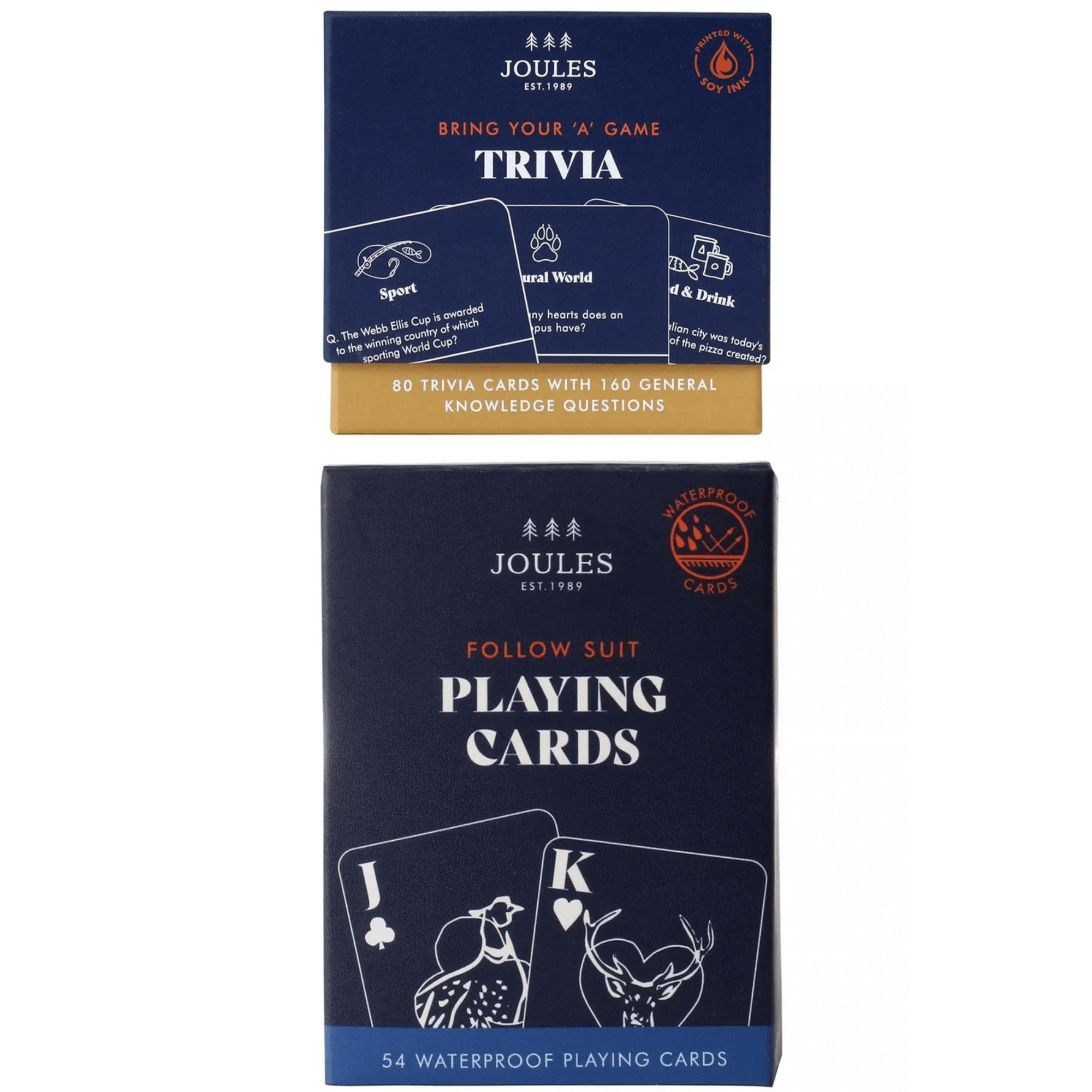 Joules Male Trivia Cards