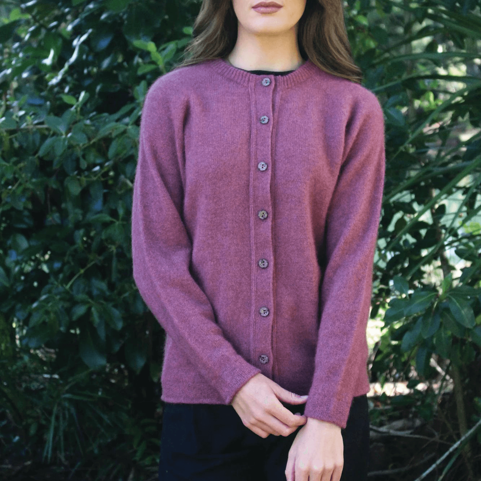Lothlorian Possum Merino Plain Button Cardigan