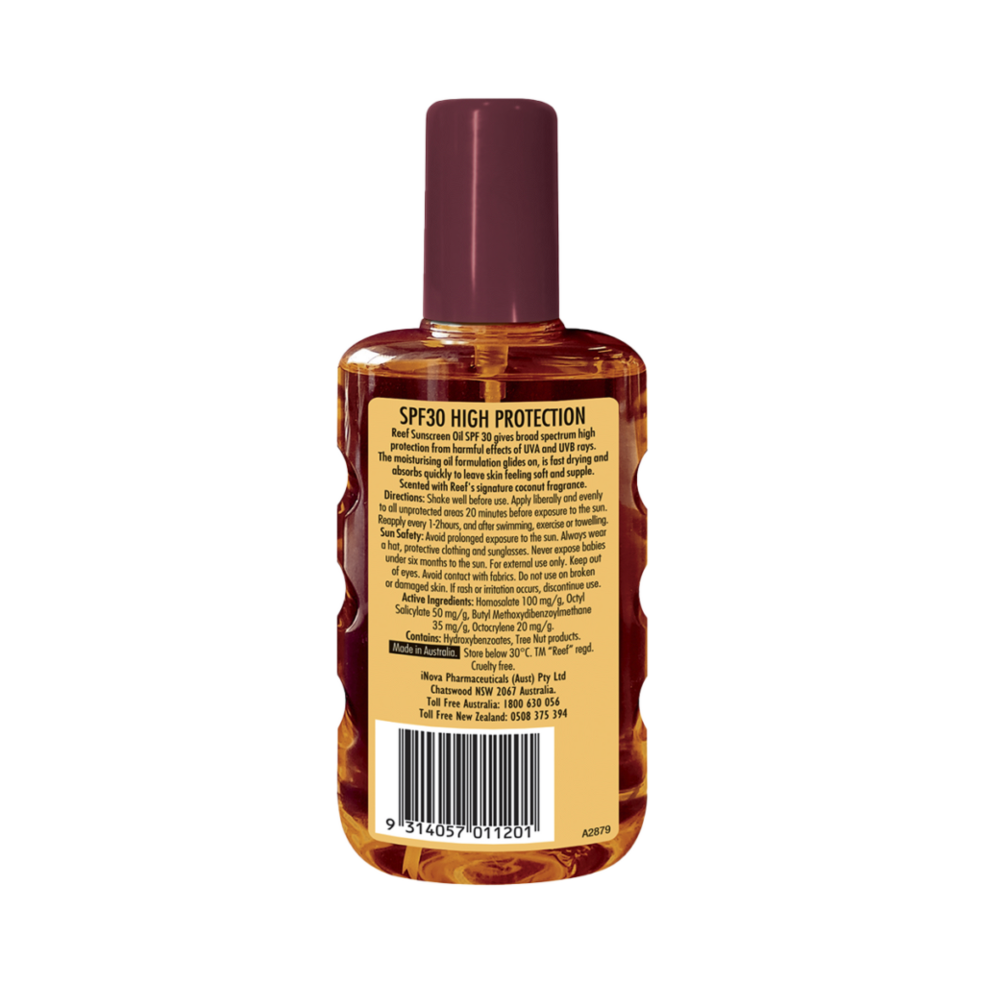 Reef Coconut Sunscreen Oil Spray SPF 30 220mL