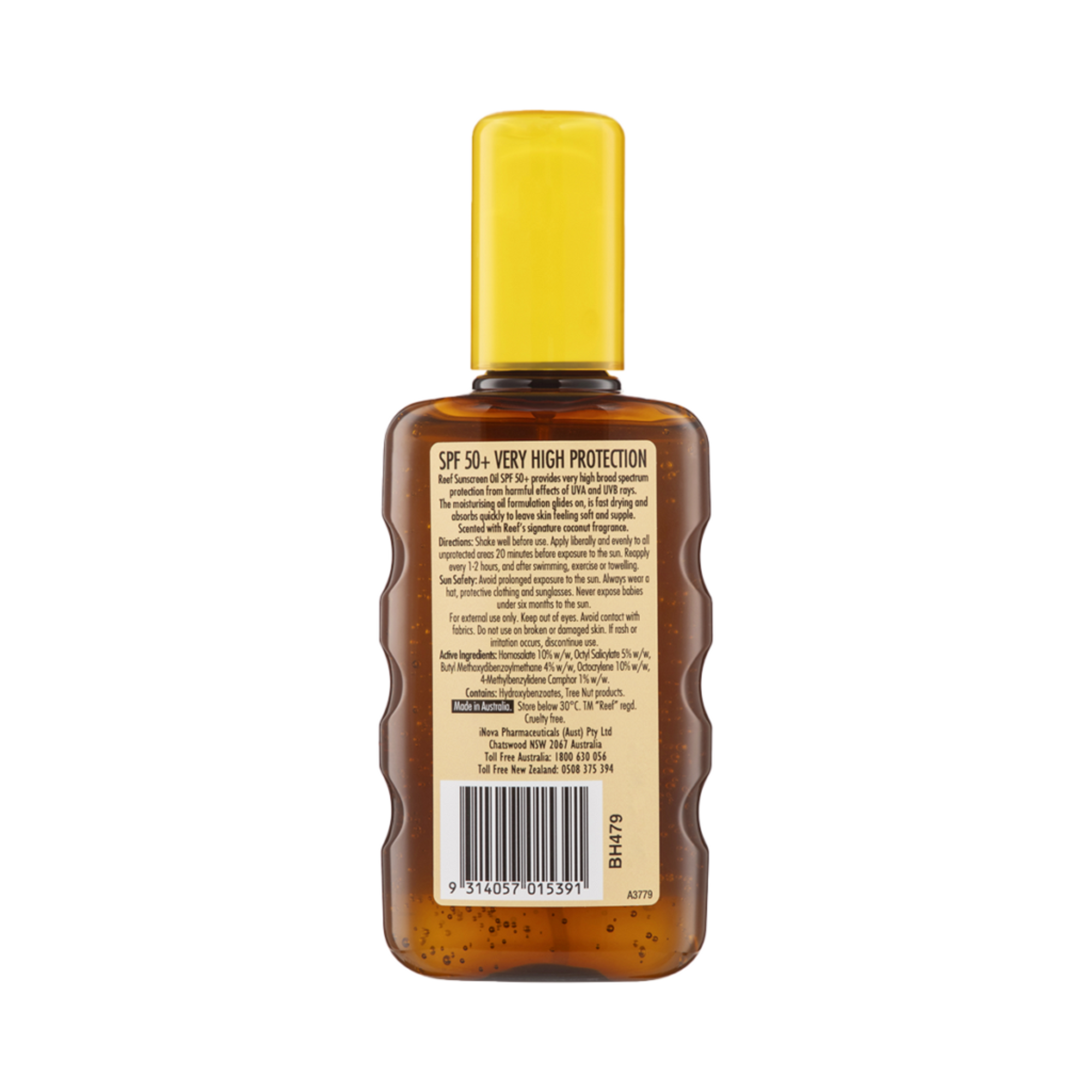 Reef Coconut Sunscreen Oil Spray SPF 50+ 220mL