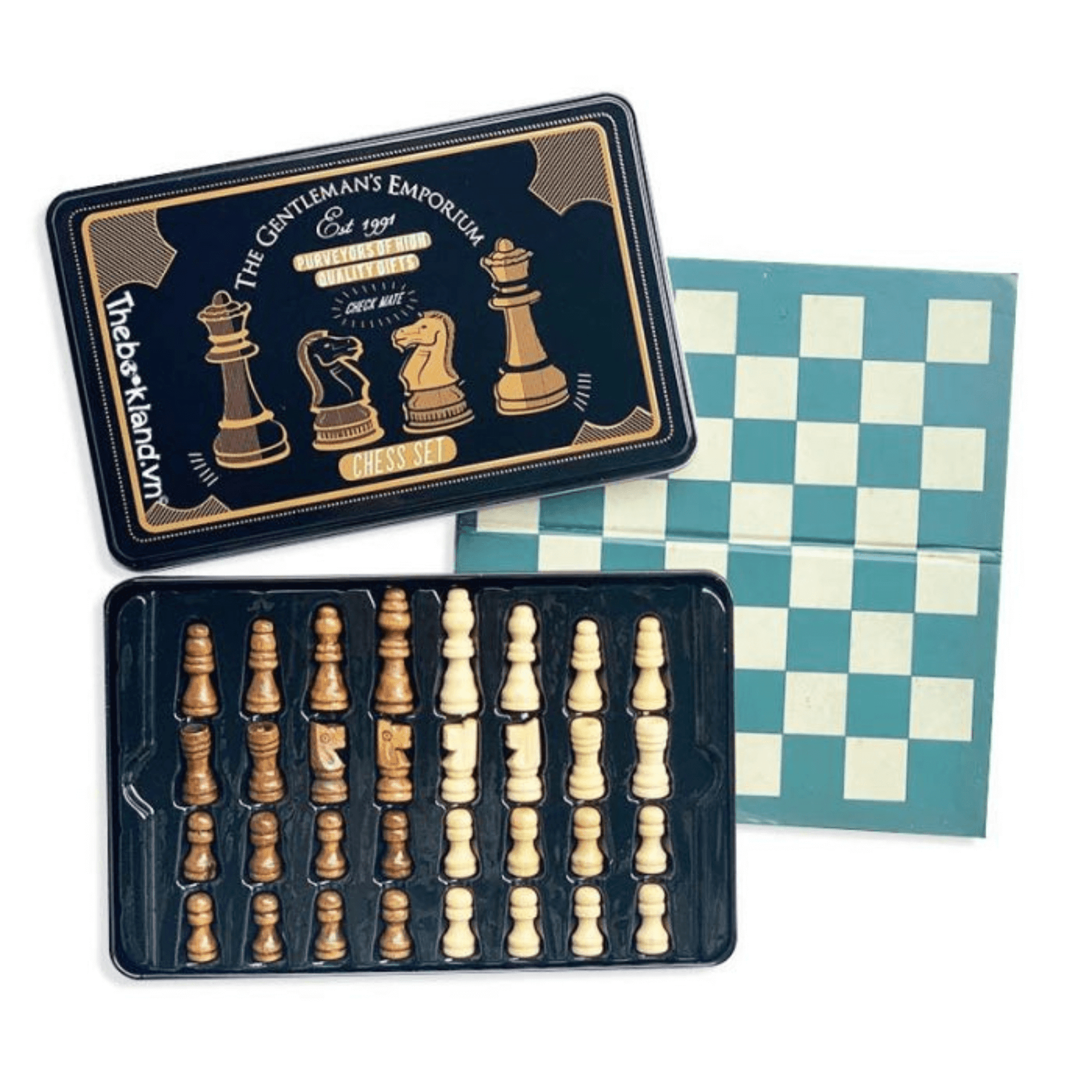 The Gentleman's Emporium Chess Set in a Tin
