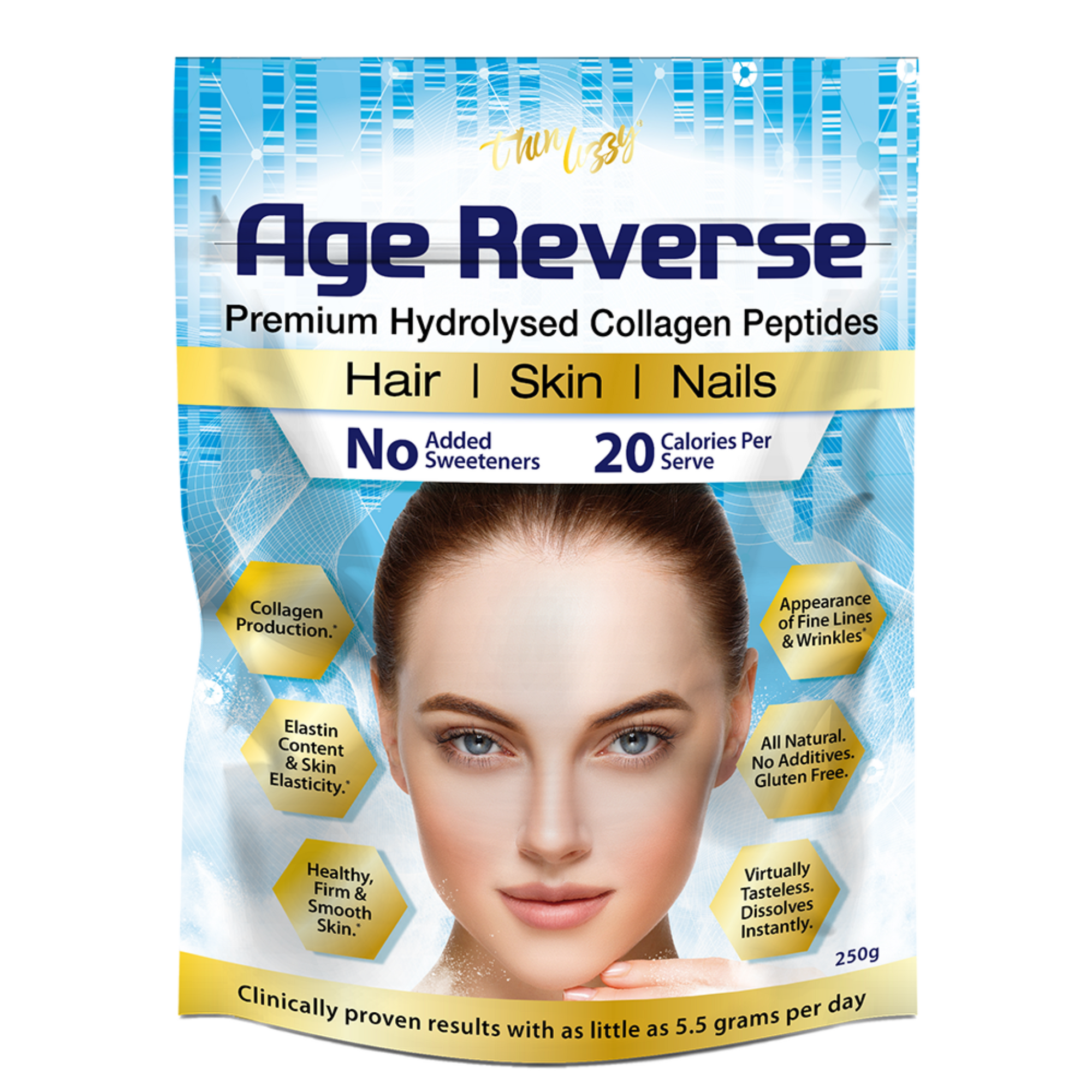 Thin Lizzy Age Reverse Premium Hydrolysed Collagen Peptides