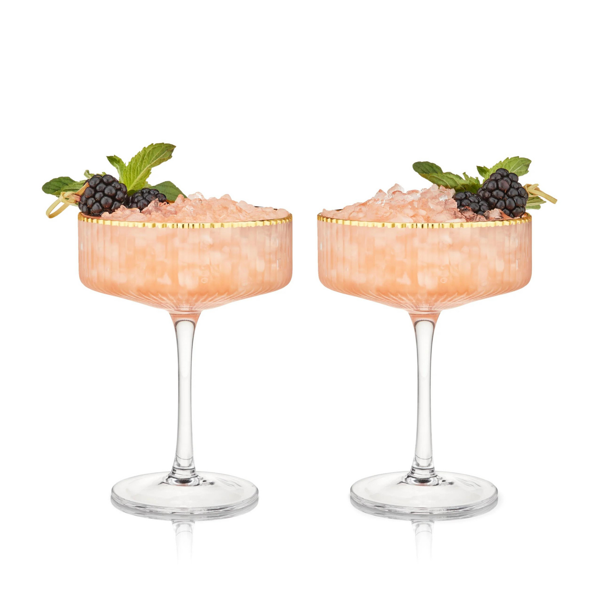 Viski Meridian Crystal Coupe Glasses