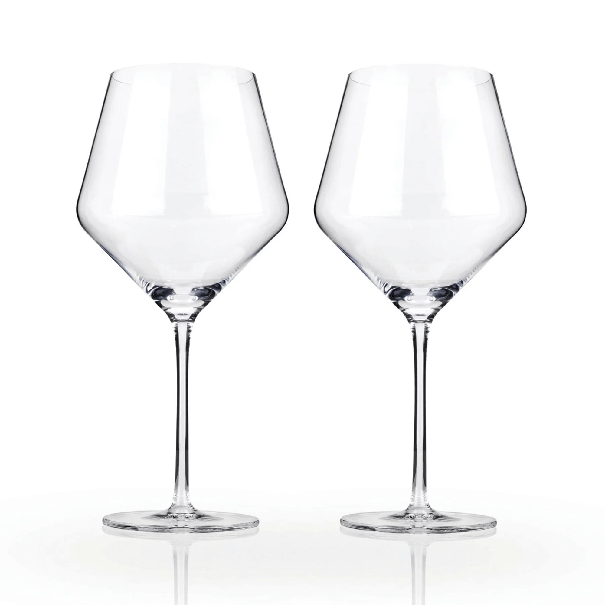 Viski Raye Crystal Burgundy glasses