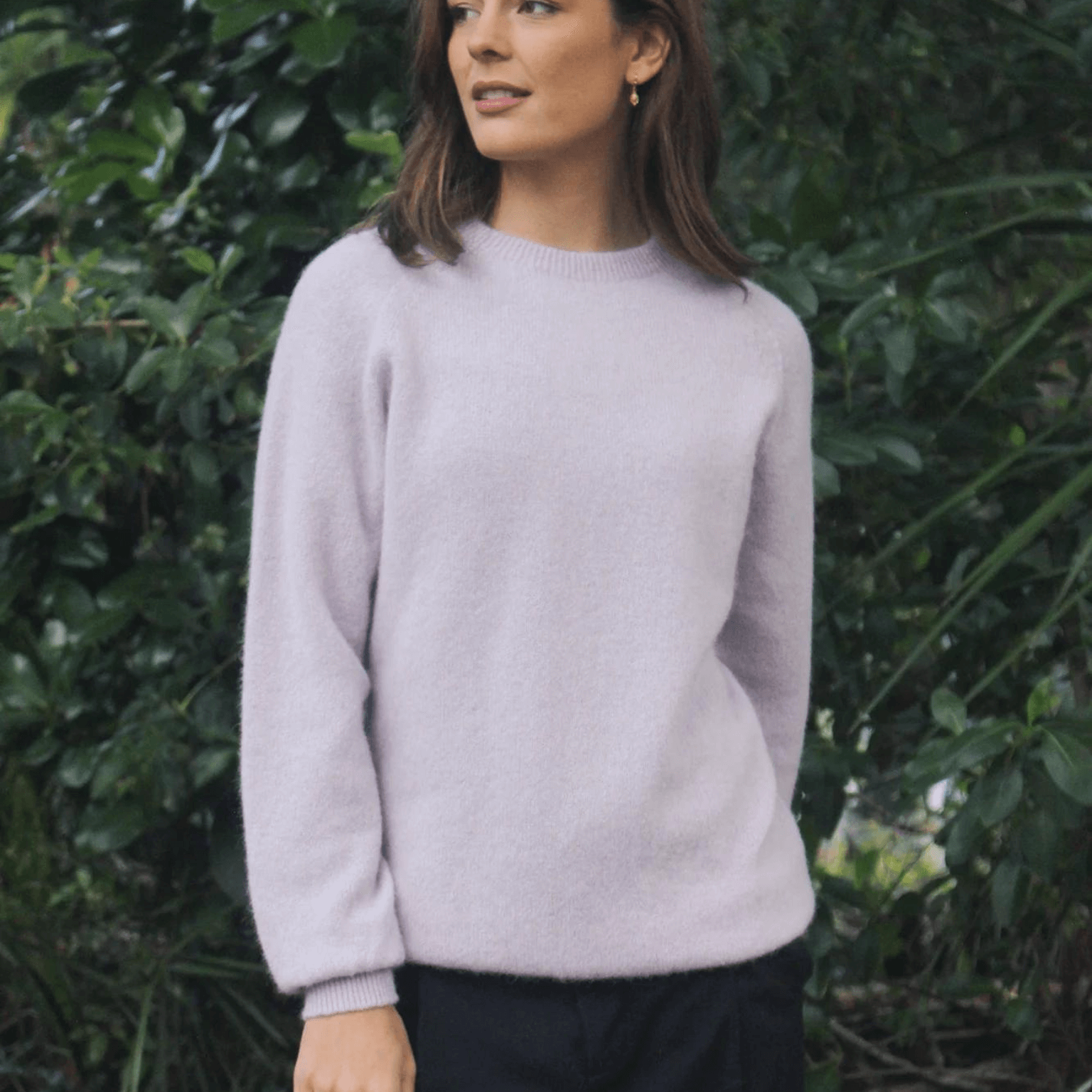 Lothlorian Alpaca Wool Plain Crew Neck Jumper