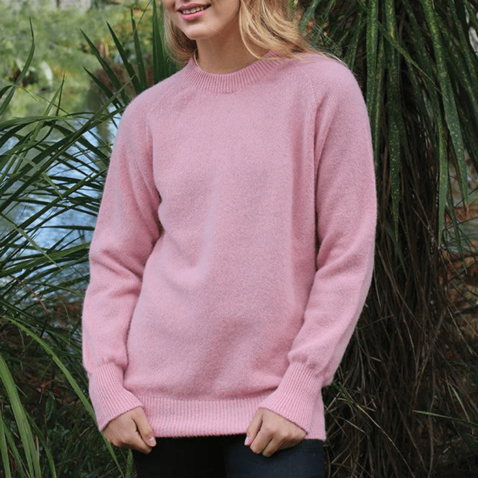 Lothlorian Alpaca Wool Plain Crew Neck Jumper