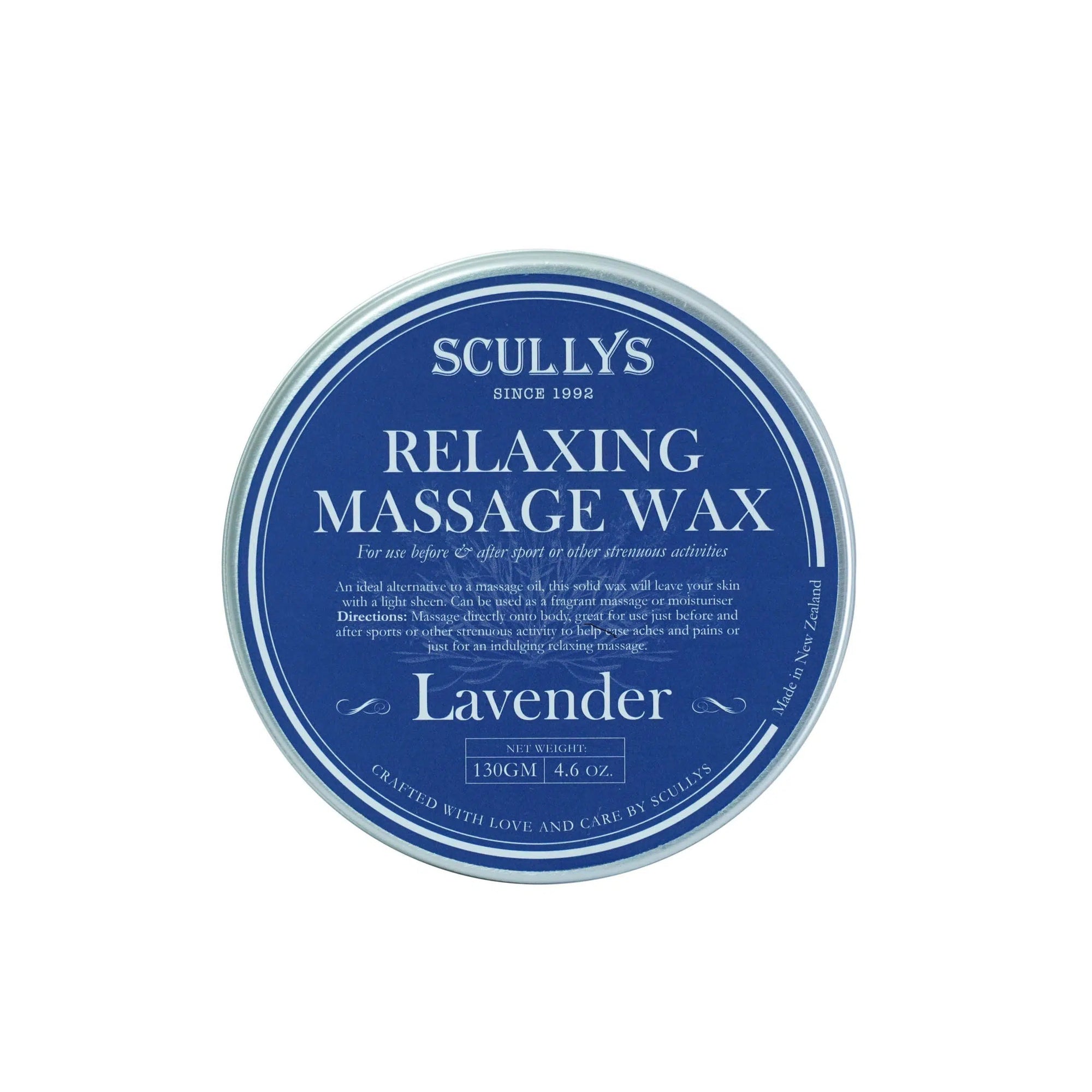 Scullys Lavender Relaxing Massage Wax 130g