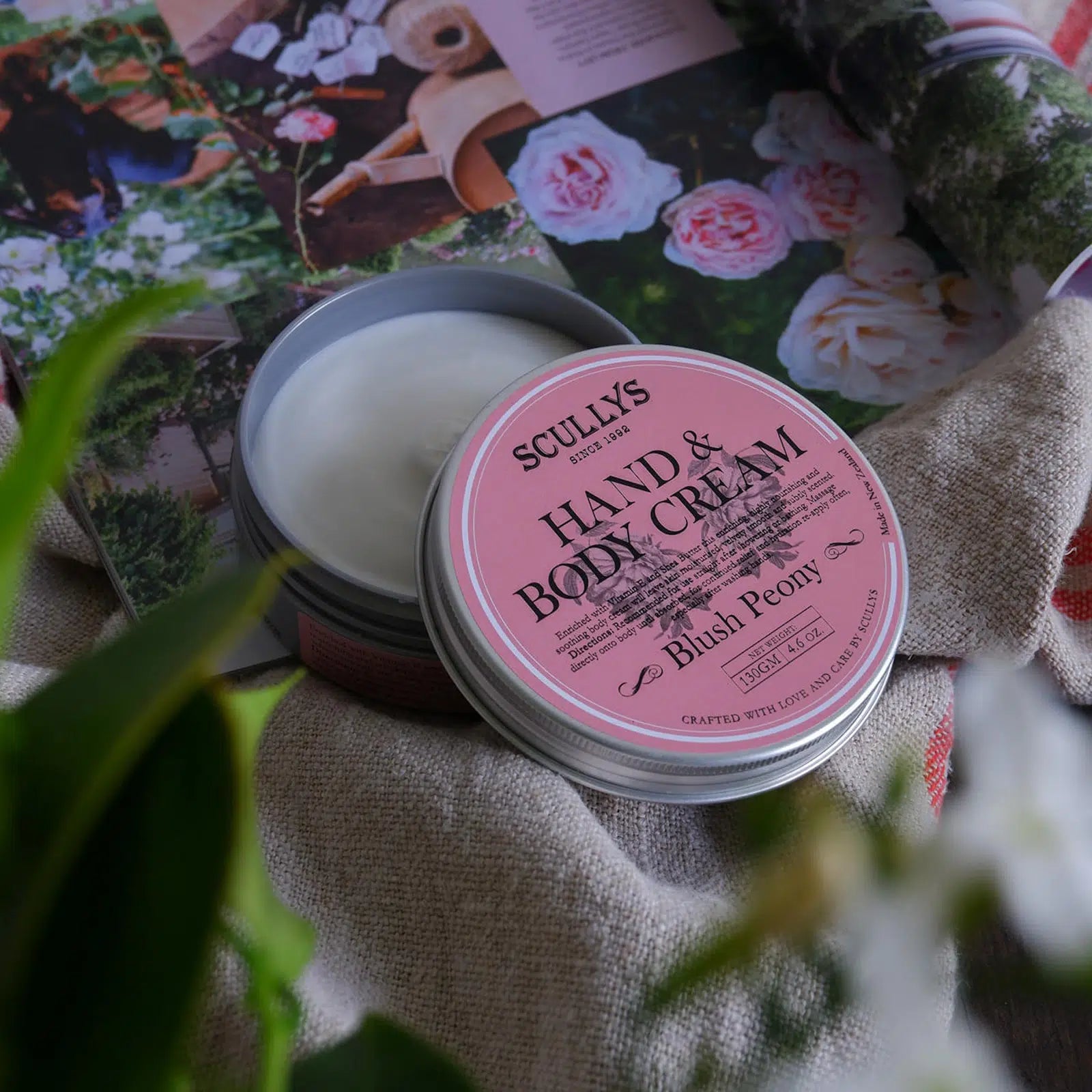 Scullys Blush Peony Hand & Body Cream 130gm