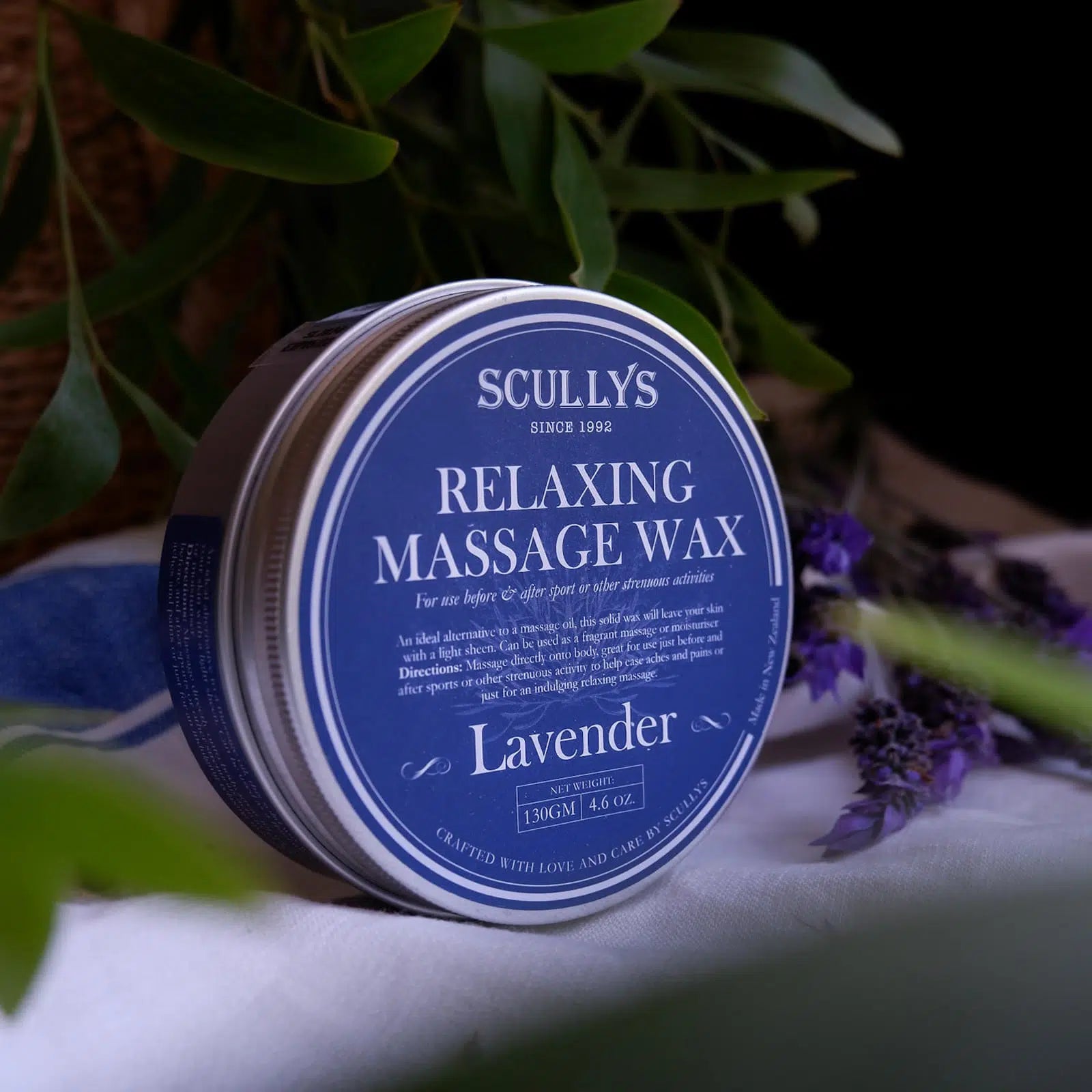 Scullys Lavender Relaxing Massage Wax 130g