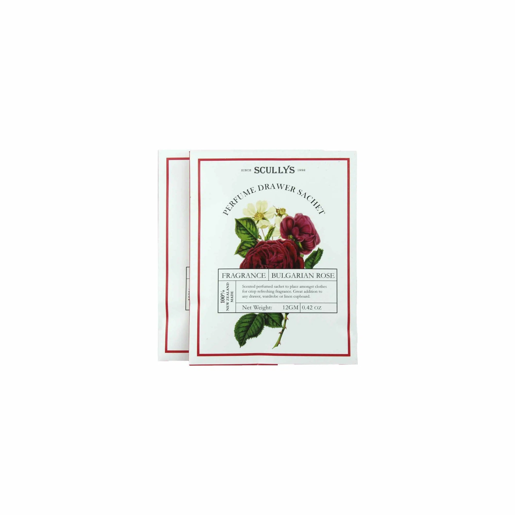 Scullys Bulgarian Rose Perfume Drawer Twin Sachet