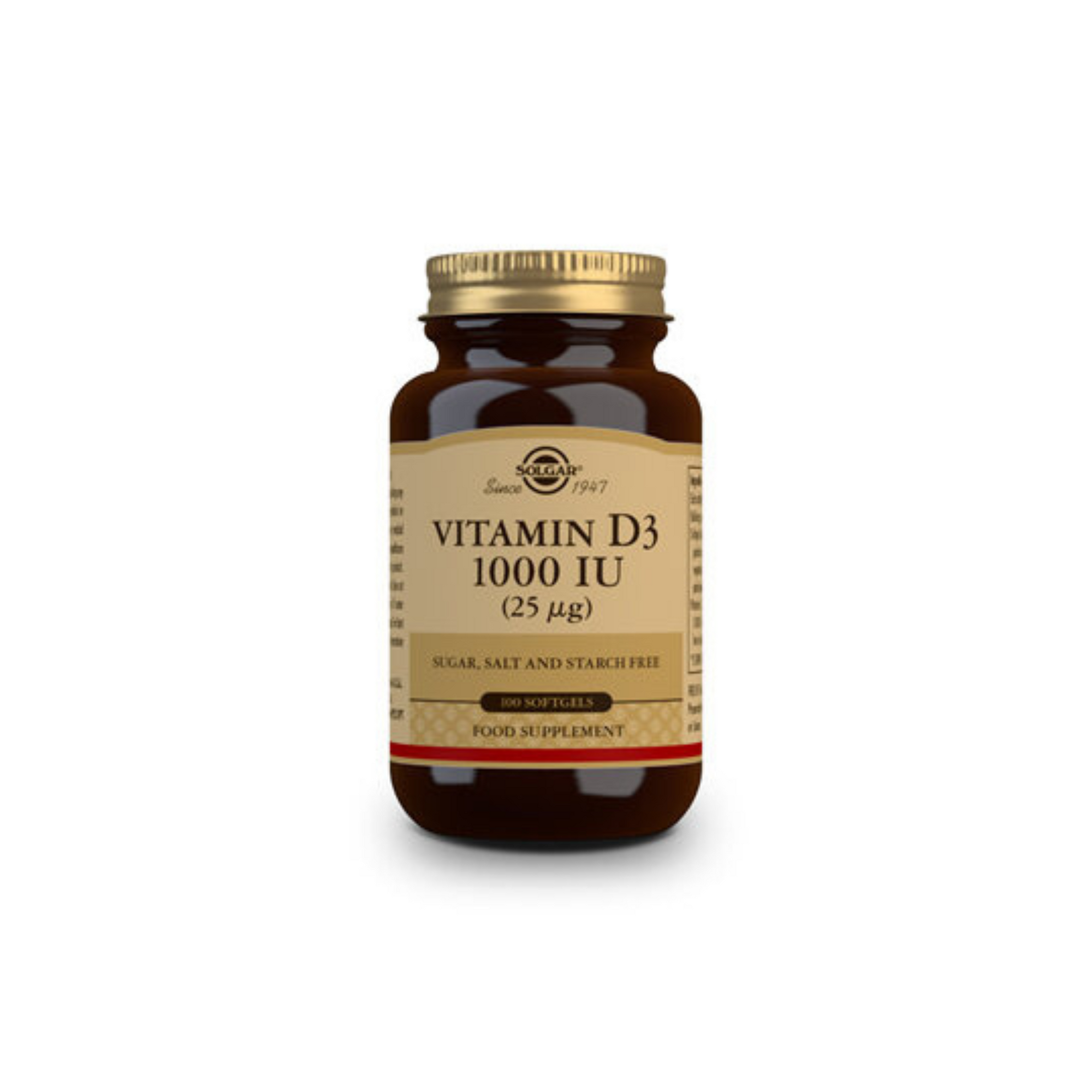 Solgar Vitamin D3 1000IU 100 SoftGels
