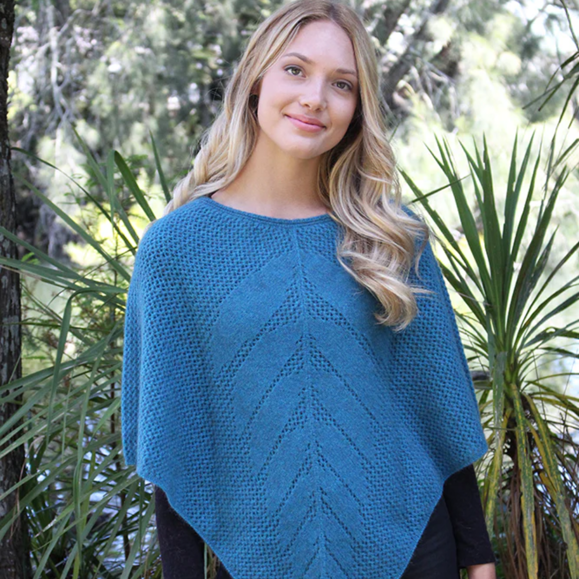 Lothlorian Possum Merino Lace Poncho