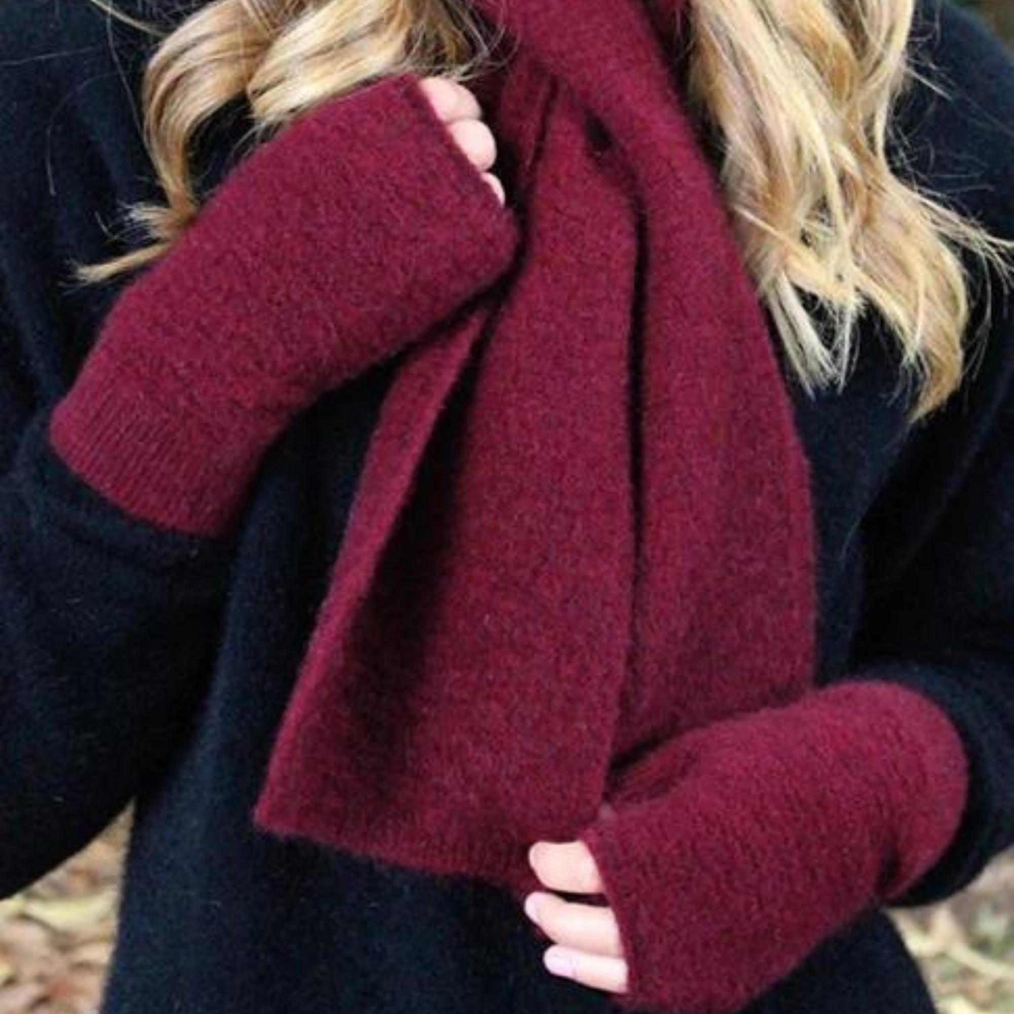 Lothlorian Possum Merino Dash Fingerless Mittens