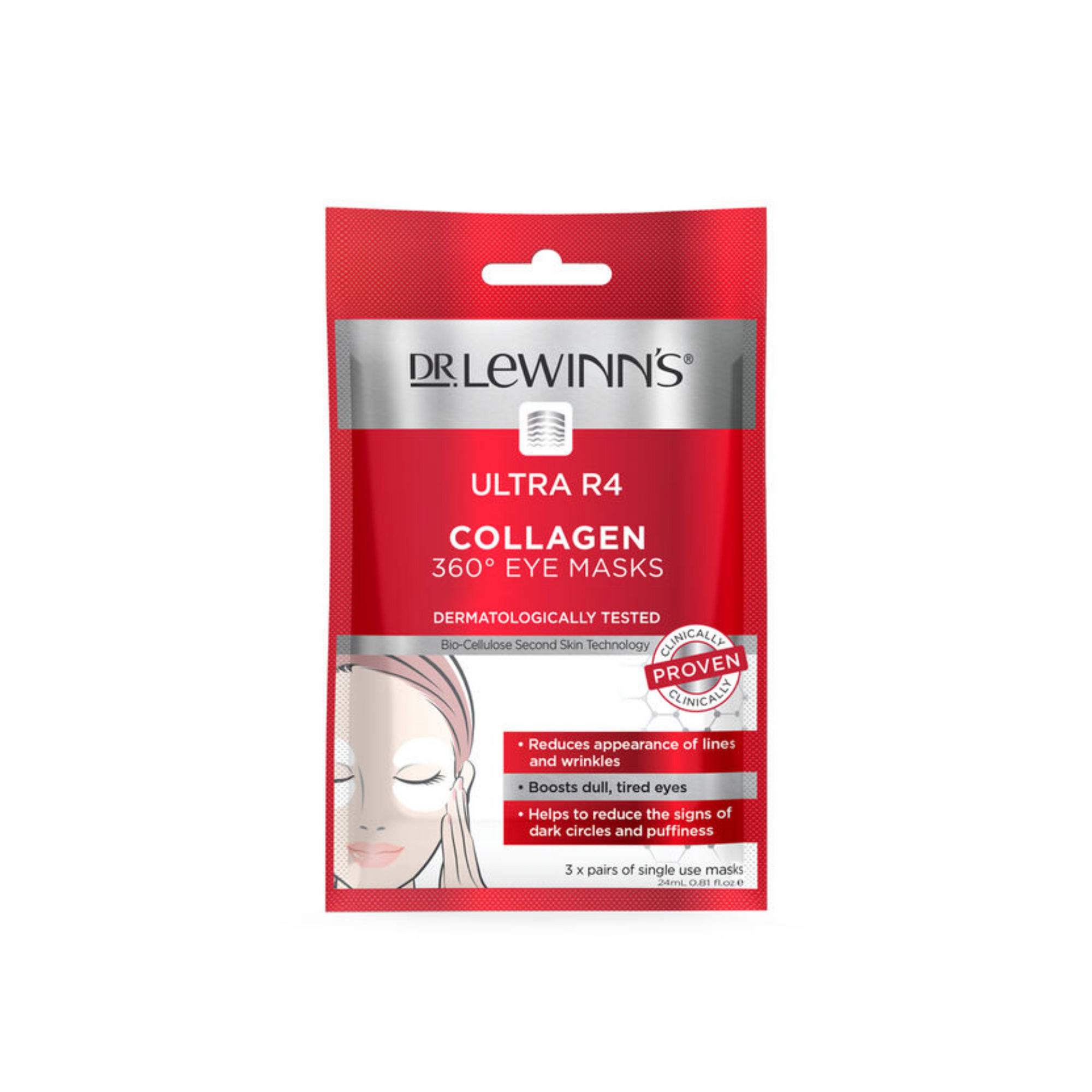 Dr Lewinn's Ultra R4 Collagen 360° Eye Masks 3pk