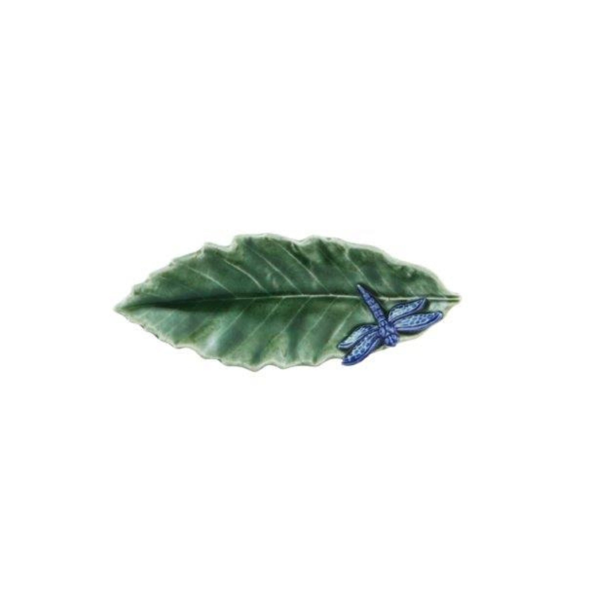 Bordallo Pinheiro Countryside Leaf Dish Dragonfly