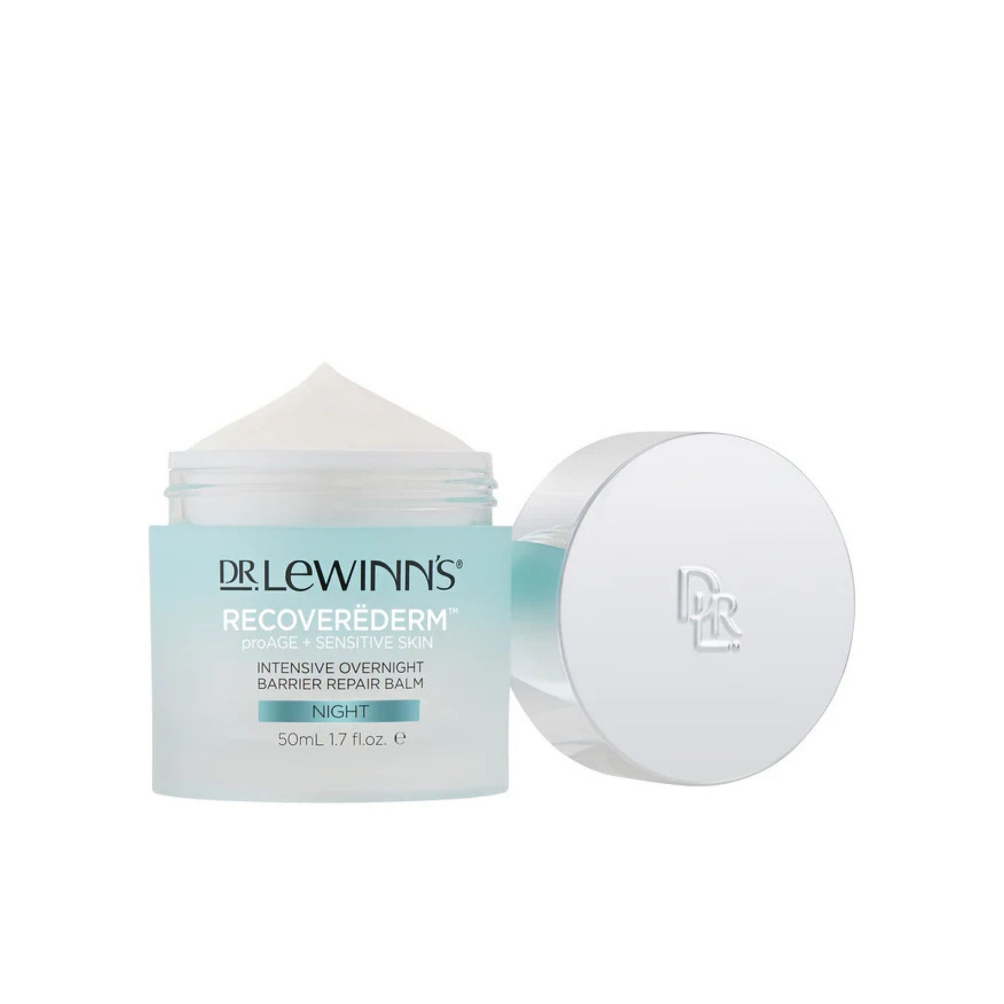 Dr. Lewinn's Recoverederm skincare balm on a white background