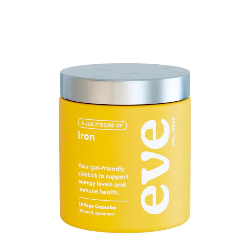 Eve Wellness Juicy Dose Iron container on a white background