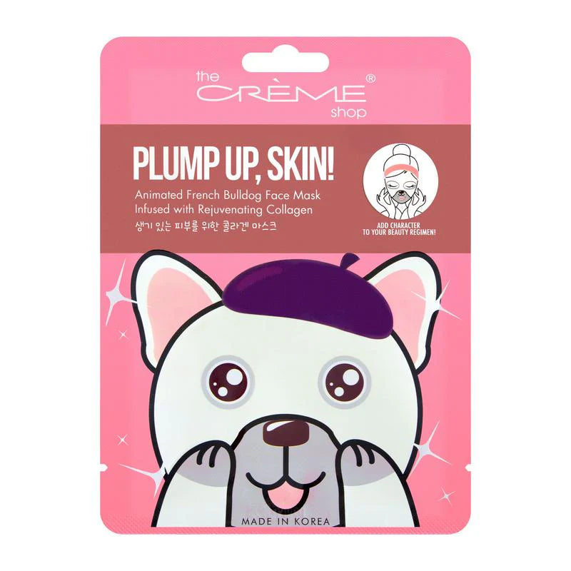 The Crème Shop Animated French Bulldog Face Mask