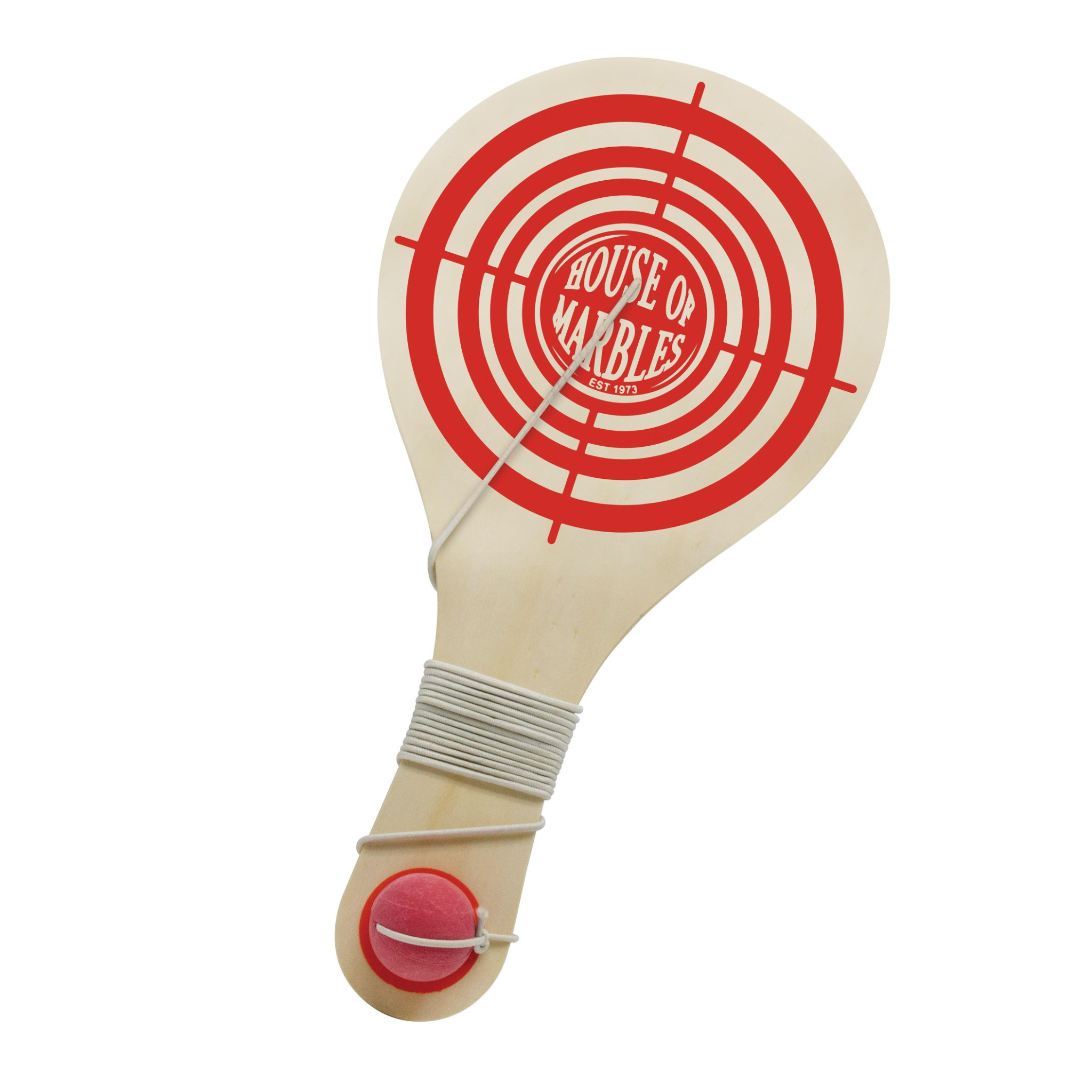 House of Marbles Classic Paddle Ball – Wooden Bat & Ball on String ...