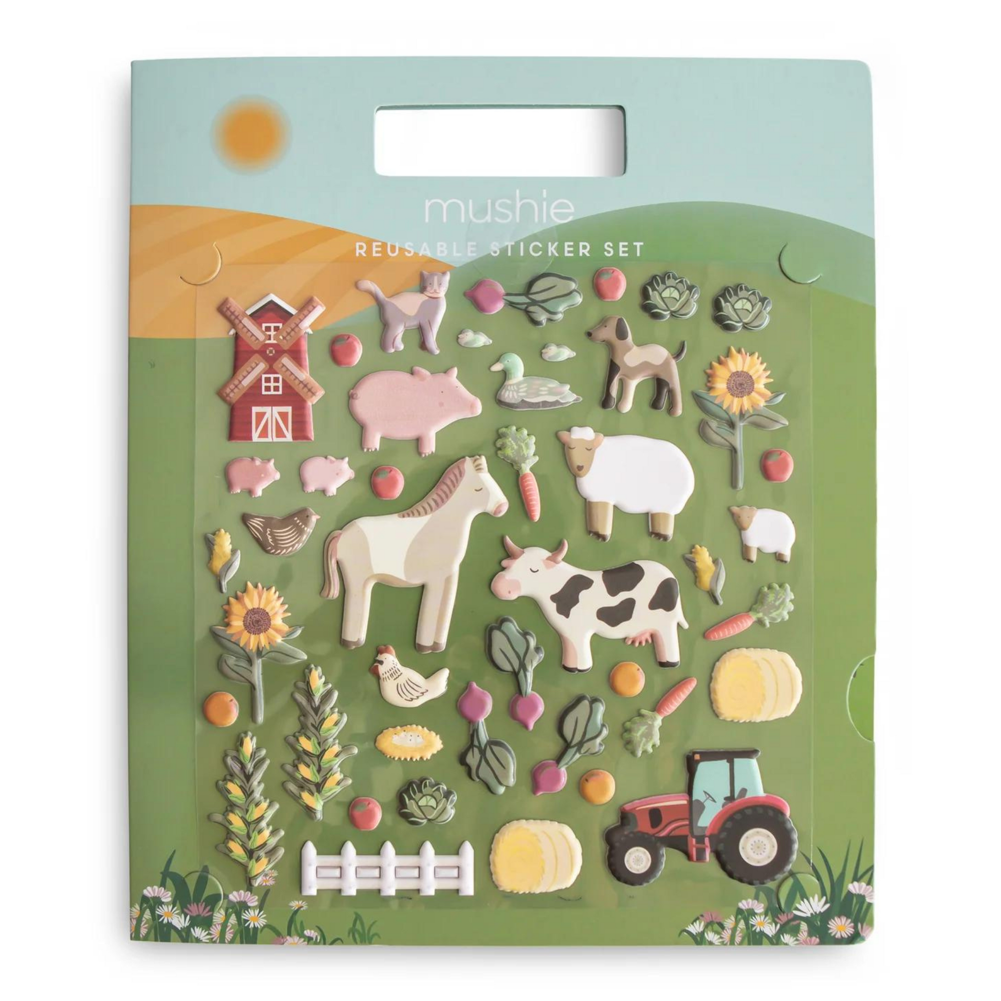 Mushie Reuseable Sticker Set - Farm