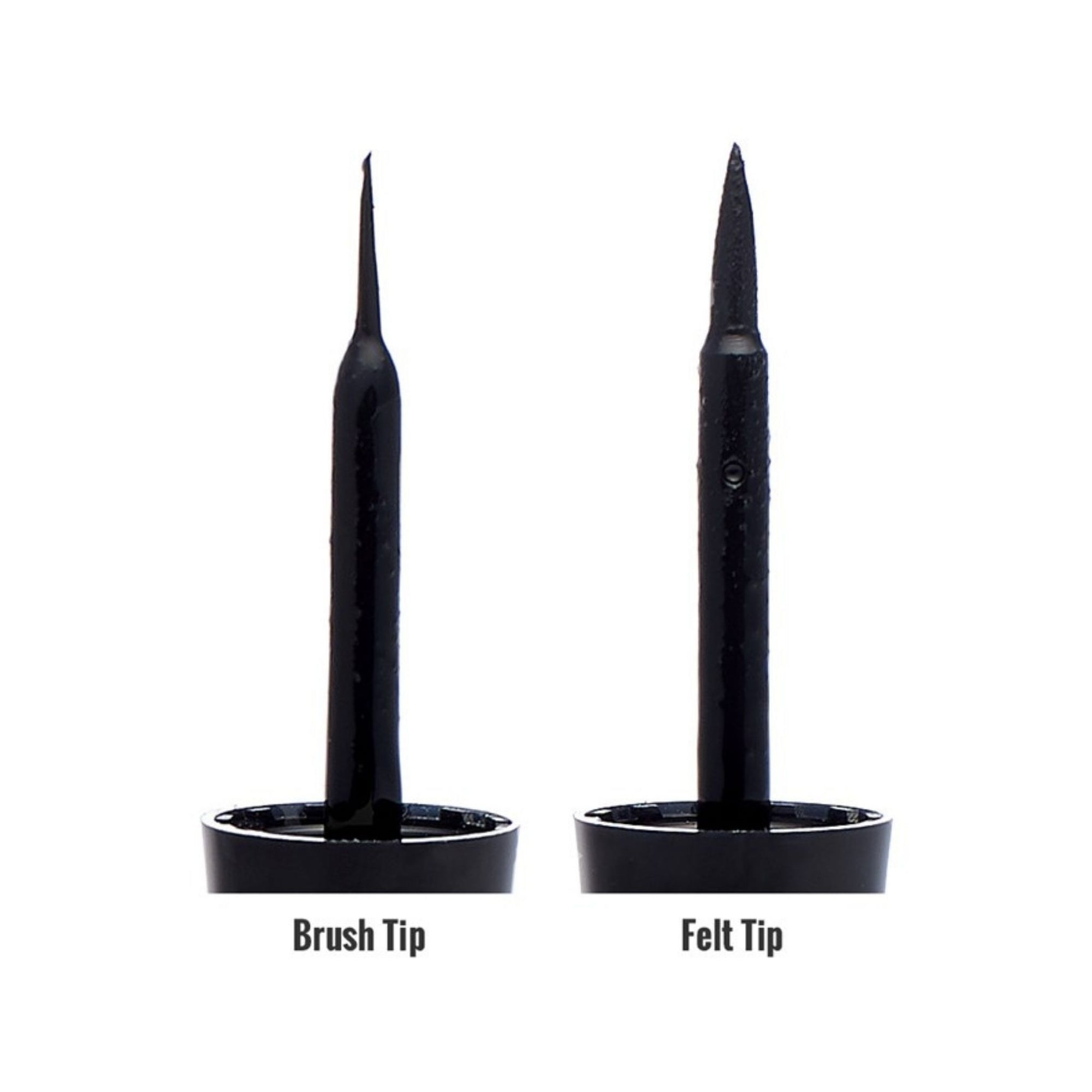PuroBIO Eyeliner On Fleek brush tip vs felt tip
