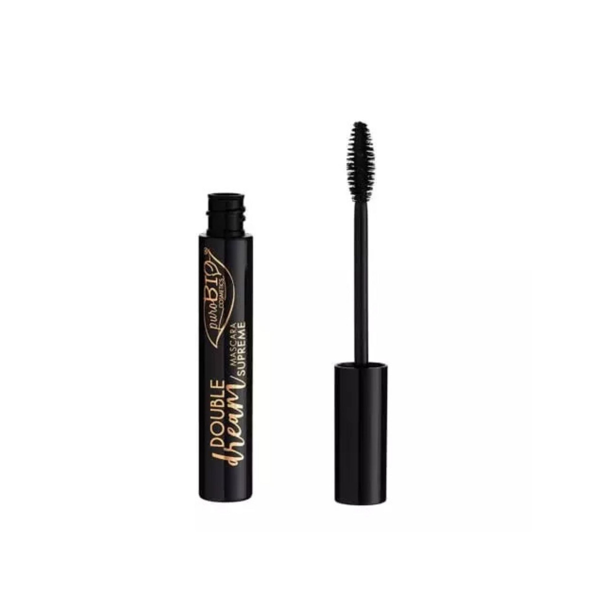 PuroBIO Mascara Double Dream Supreme Black on a white background