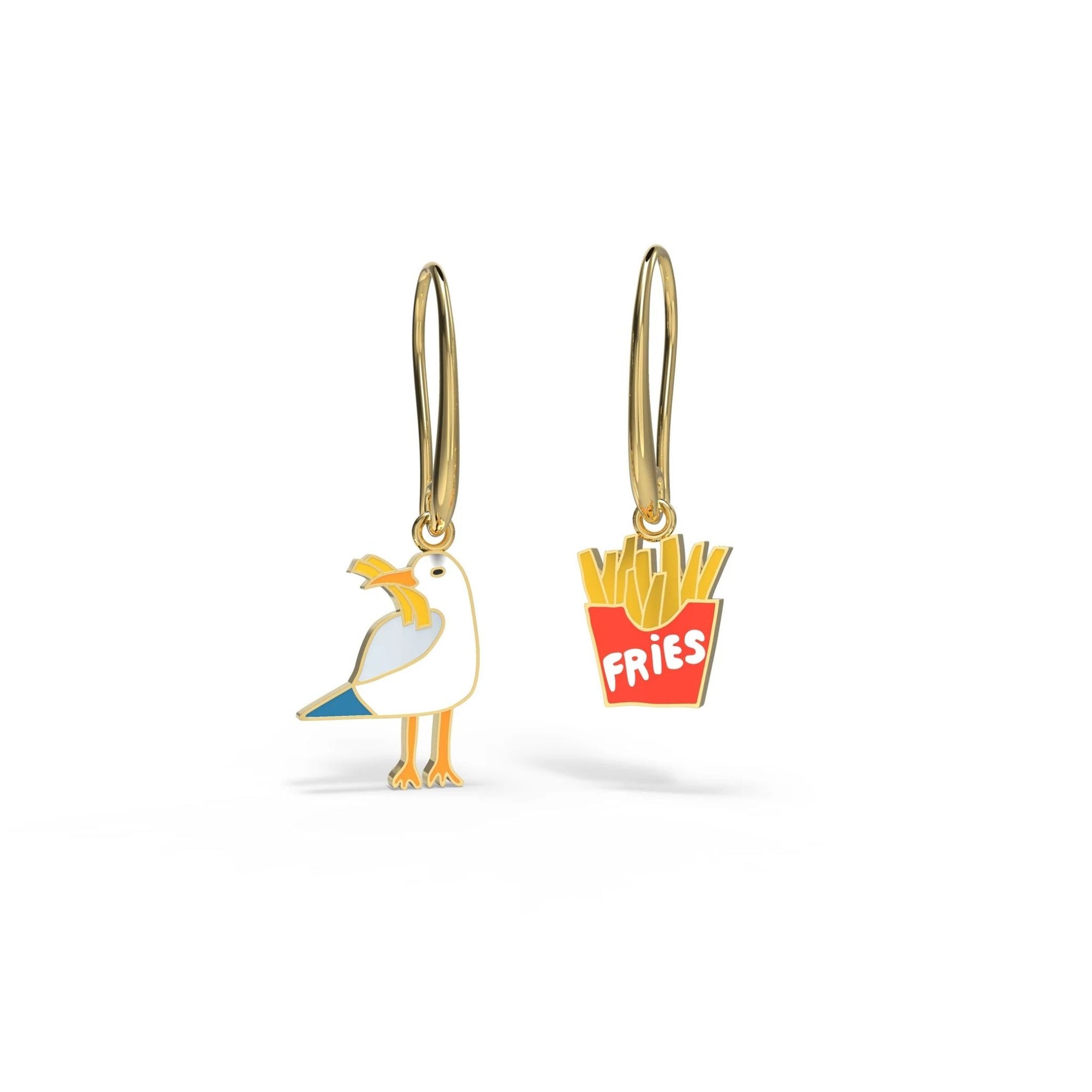 Yellow Owl Workshop Seagull & Fries Drop Earrings