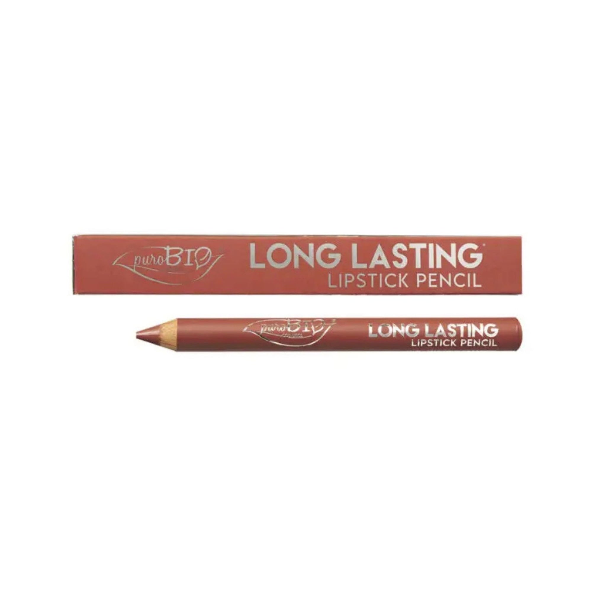 PuroBio Long Lasting Lipstick Pencil
with packaging on a white background - pink