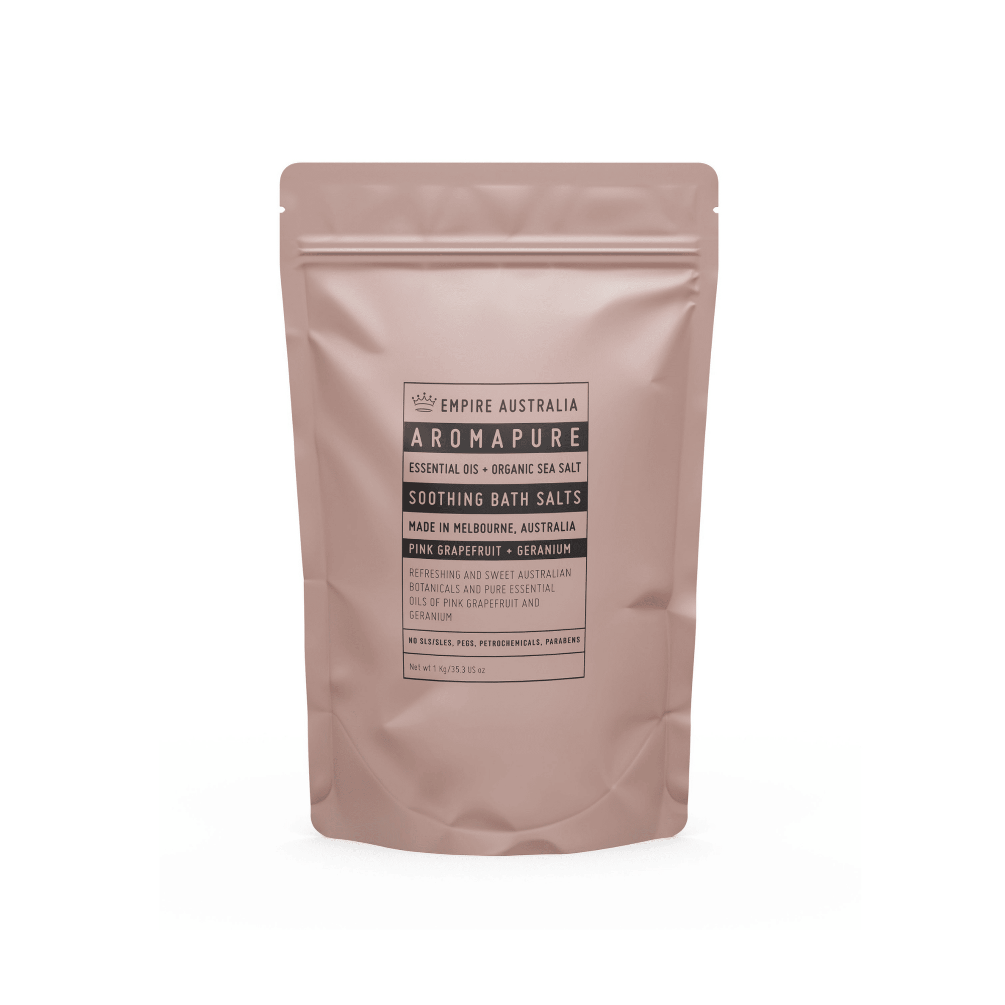 Empire Australia Pink Grapefruit &amp; Geranium Bath Salts 1kg package
