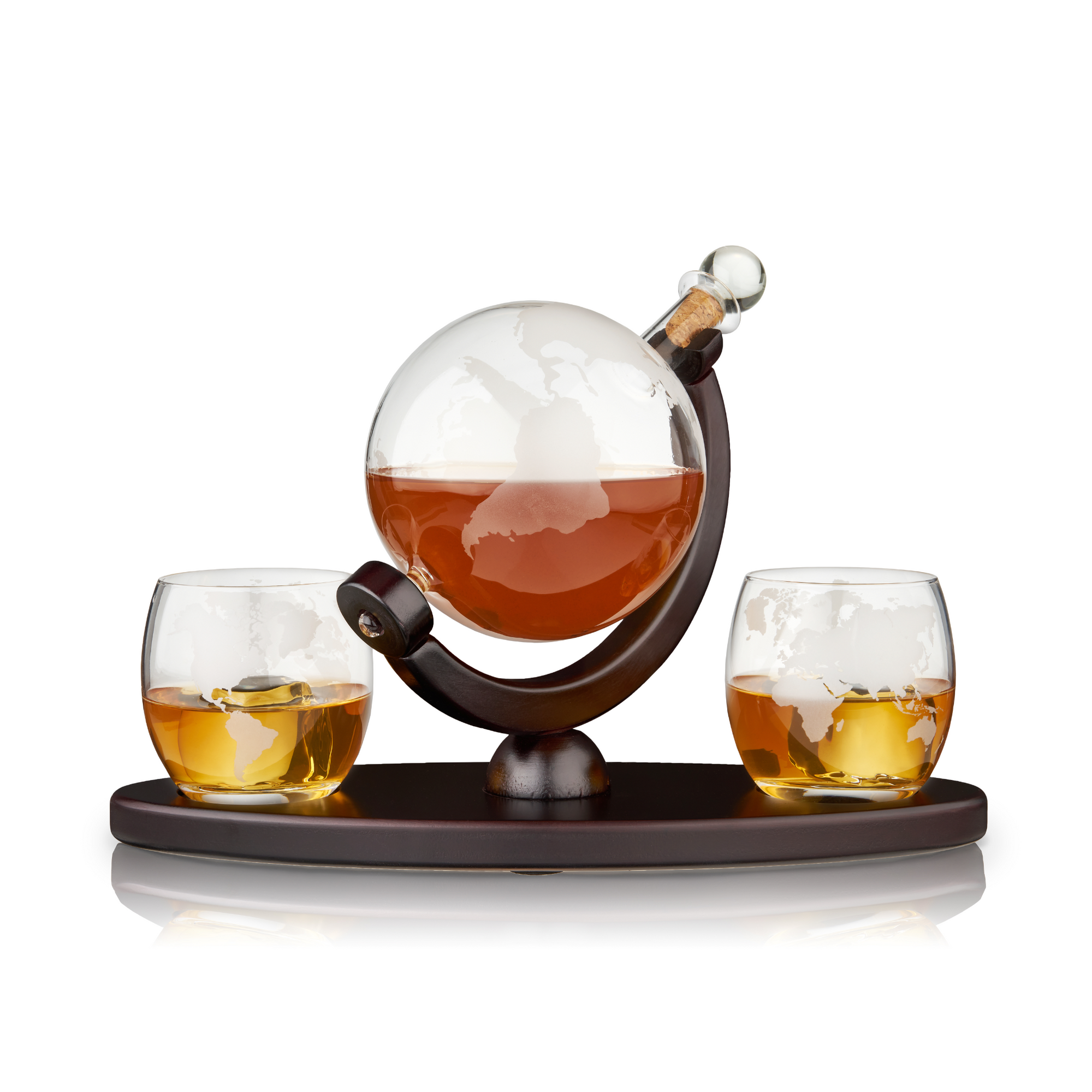 Viski Globe Decanter and Whiskey Tumbler Set