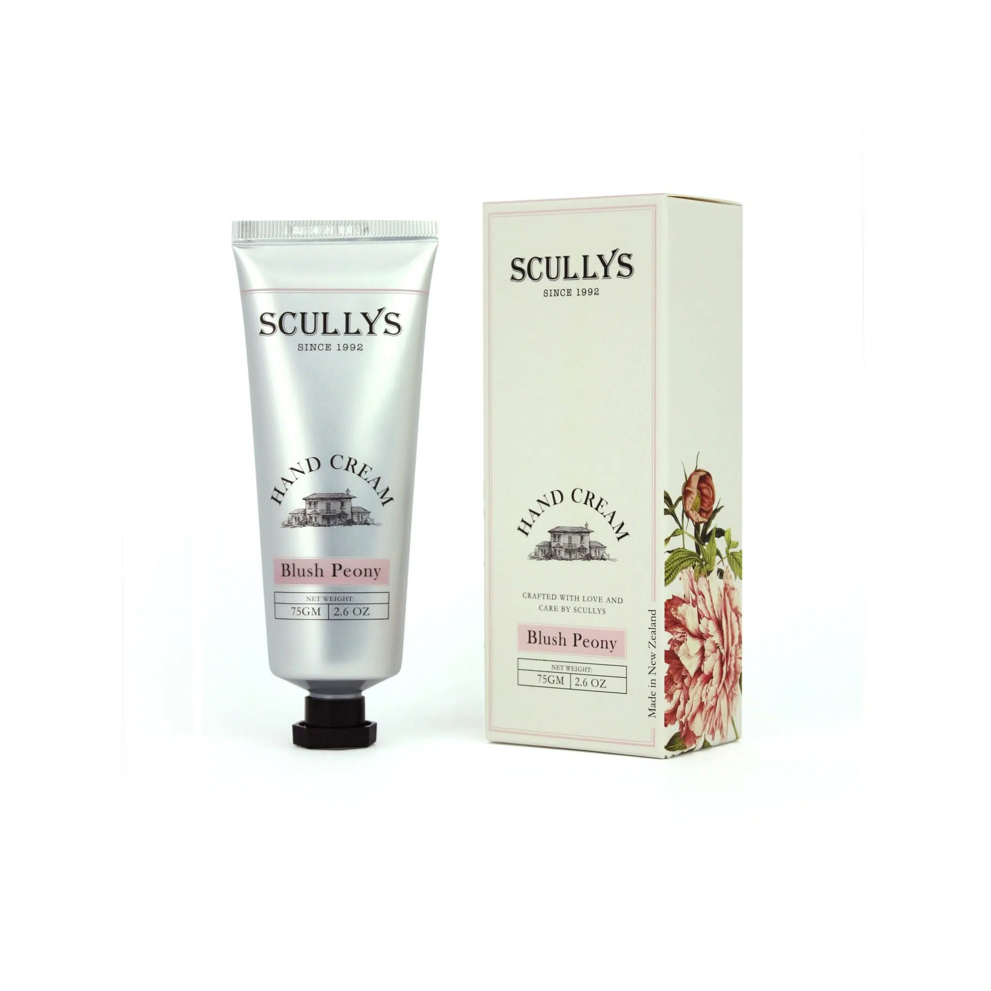 Scullys Blush Peony Hand Cream in Tube 75gm