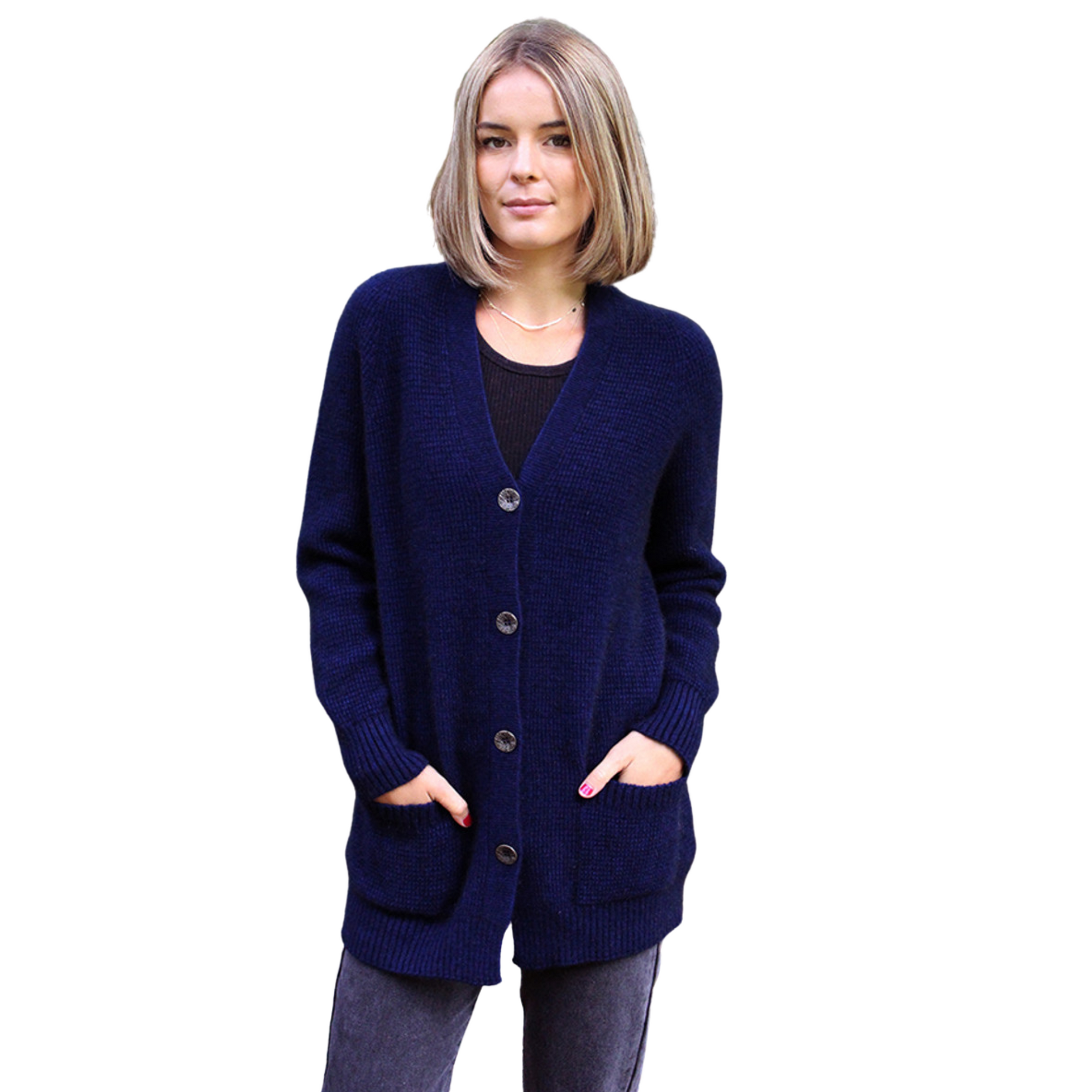 Lothlorian Boyfriend Cardigan - Possum Merino