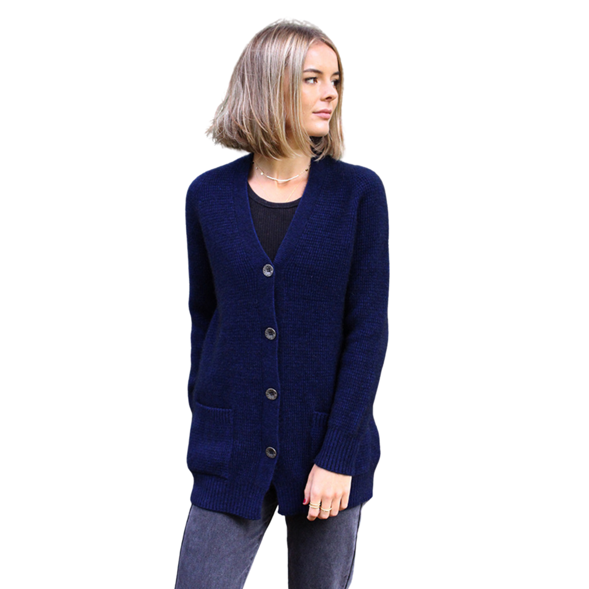 Lothlorian Boyfriend Cardigan - Possum Merino